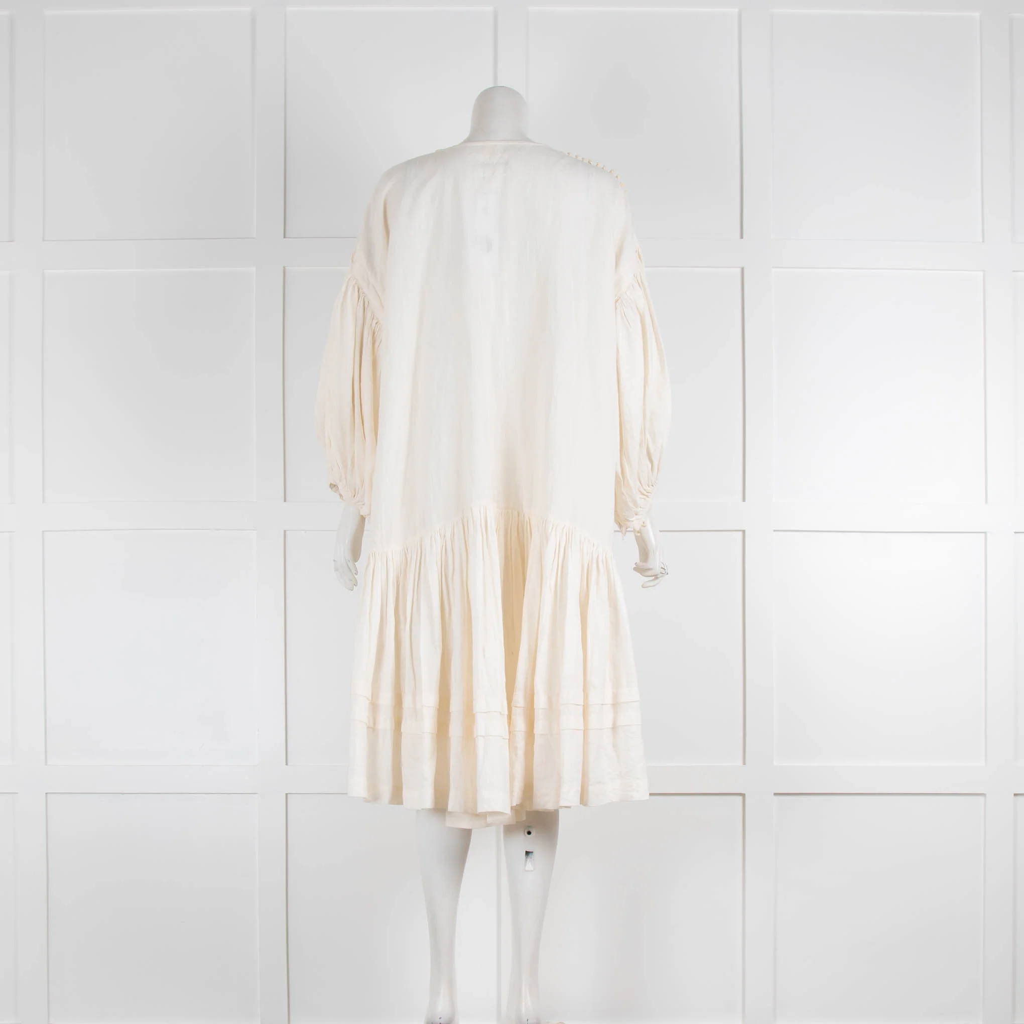Story MFG Cream Organic Cotton Large Mini Dress - Image 3