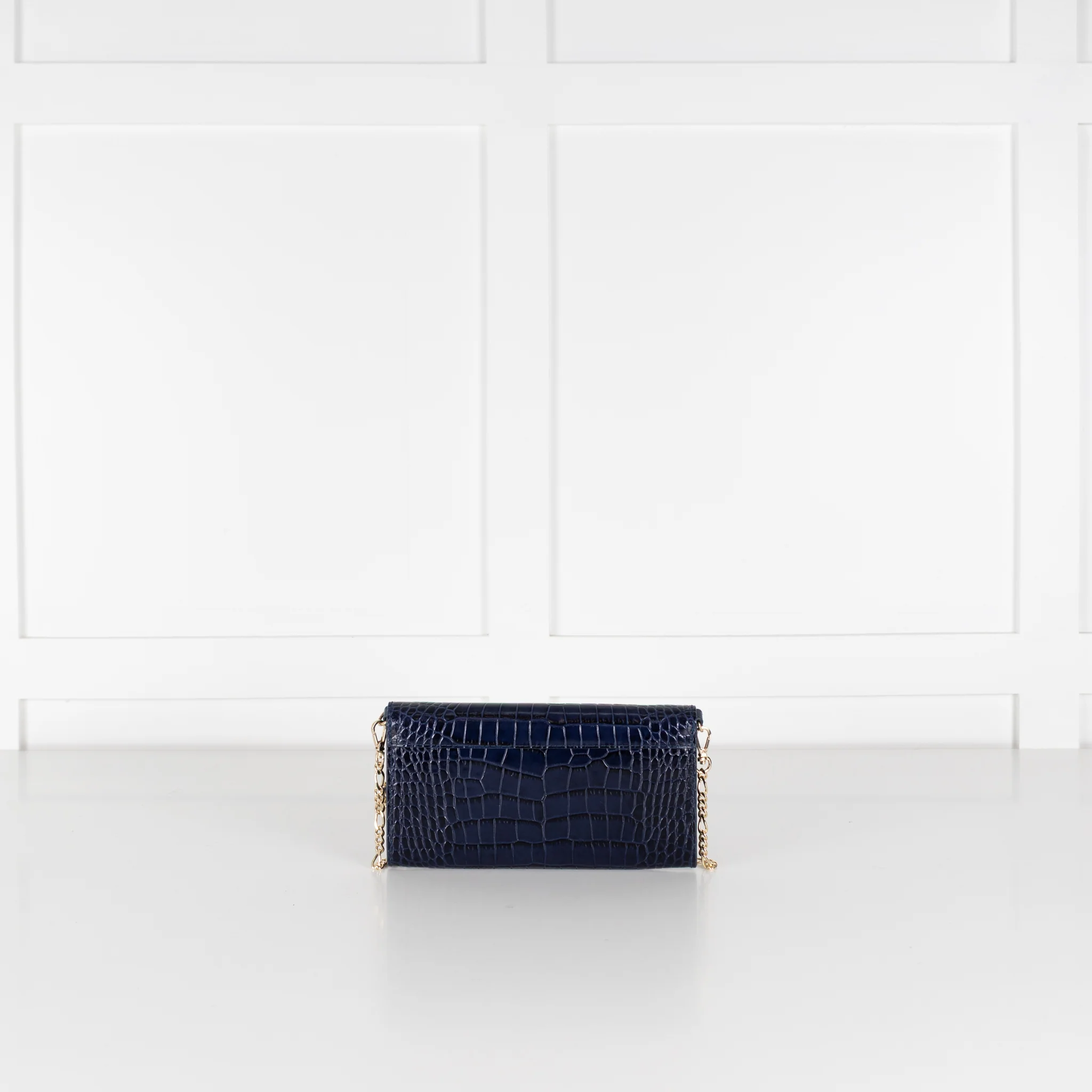 Strathberry Navy Blue Croc Multrees Crossbody Clutch - Image 2