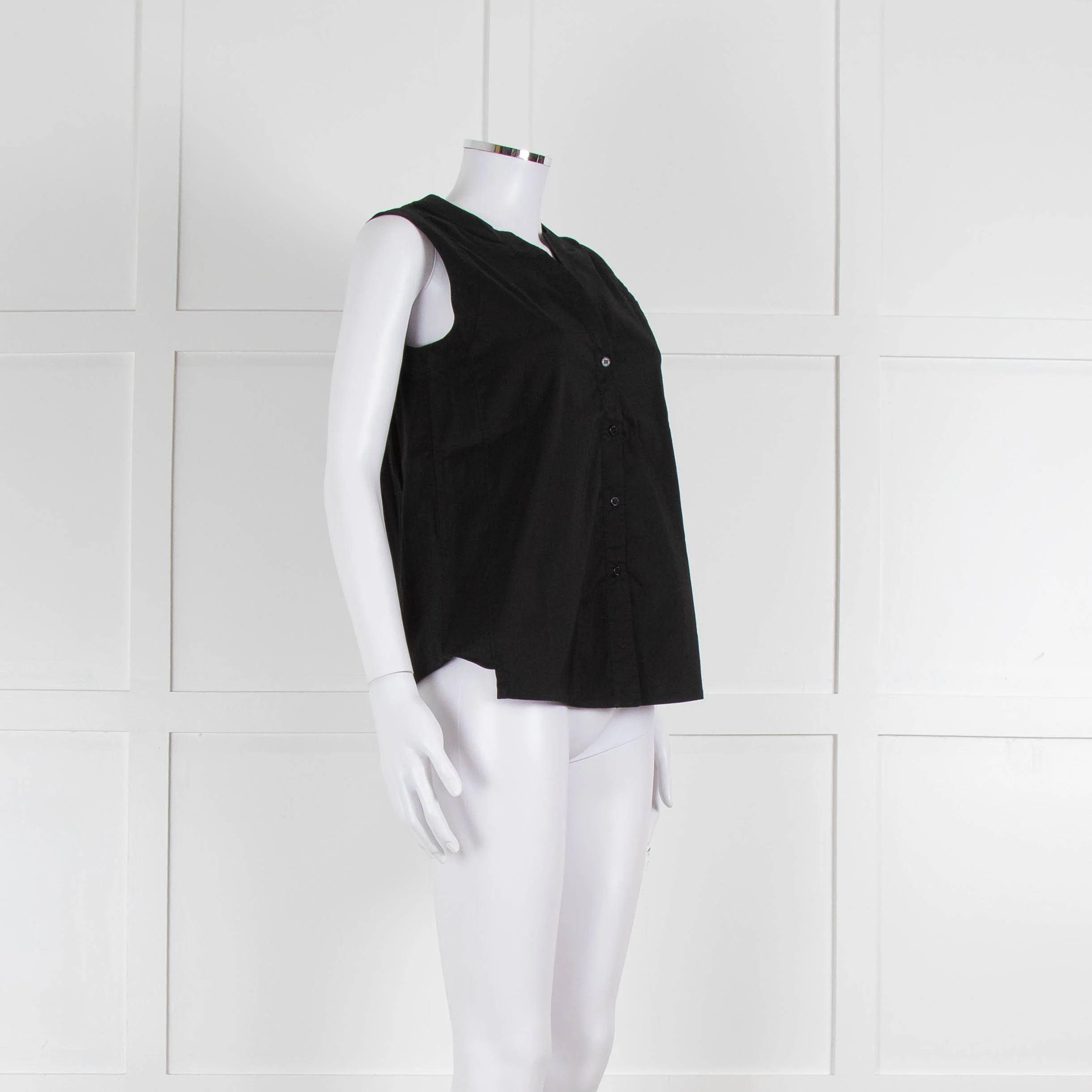 Strenesse Black Cotton Sleeveless Top - Image 2