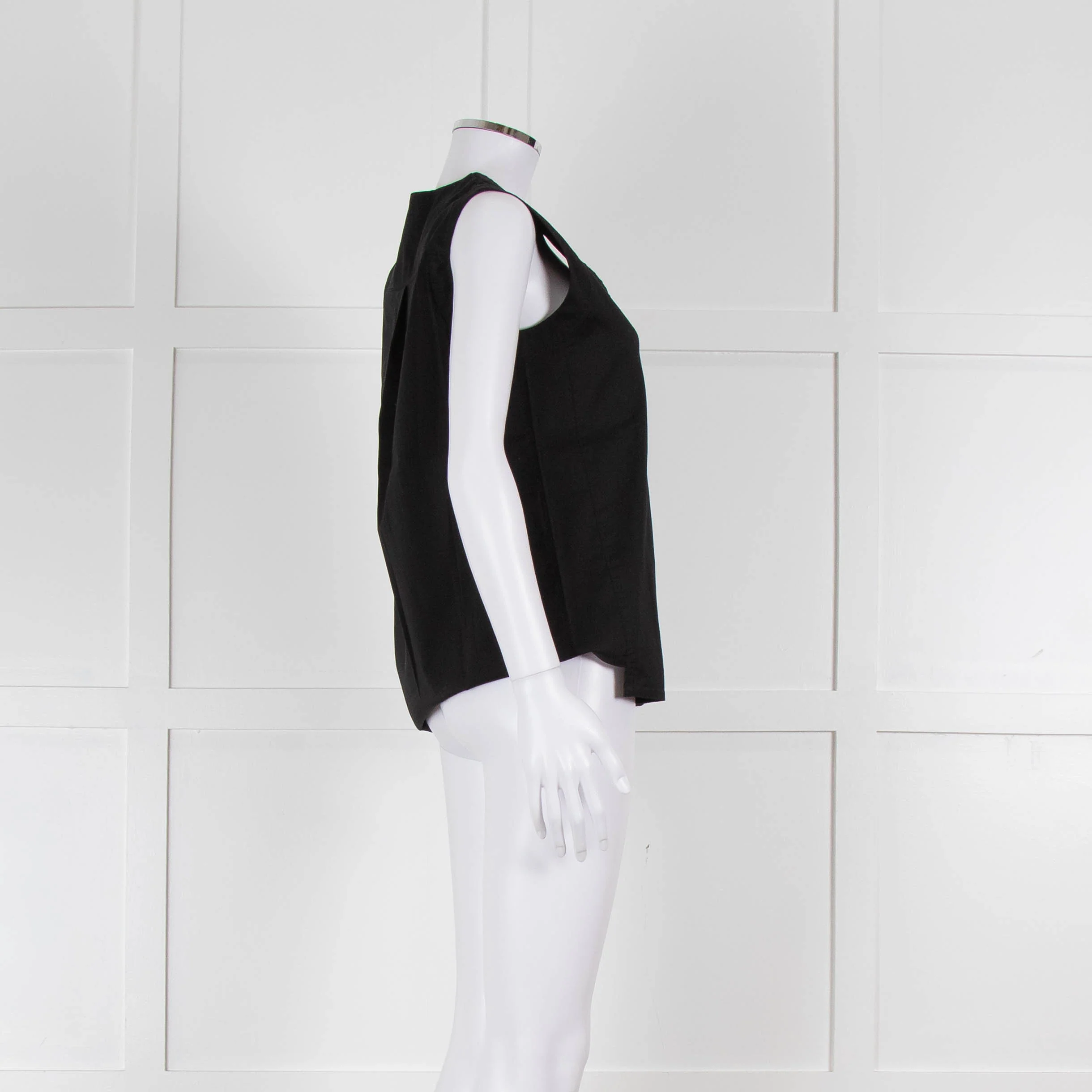 Strenesse Black Cotton Sleeveless Top - Image 3