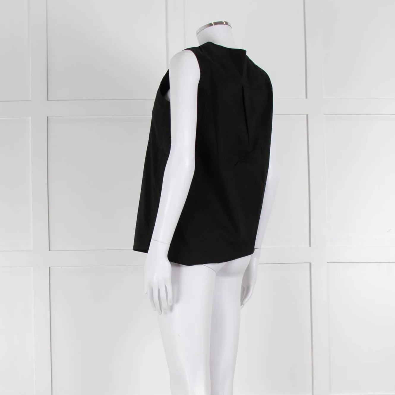 Strenesse Black Cotton Sleeveless Top - Image 6