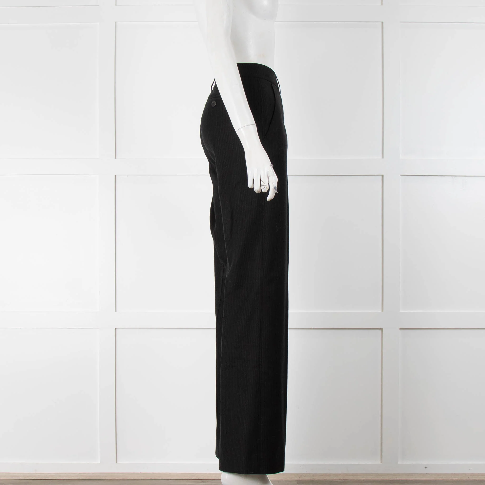 Strenesse Black Pinstripe Tailored Trousers - Image 2