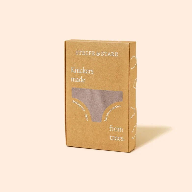 Stripe & Stare The Original Knicker in Taupe - Image 3