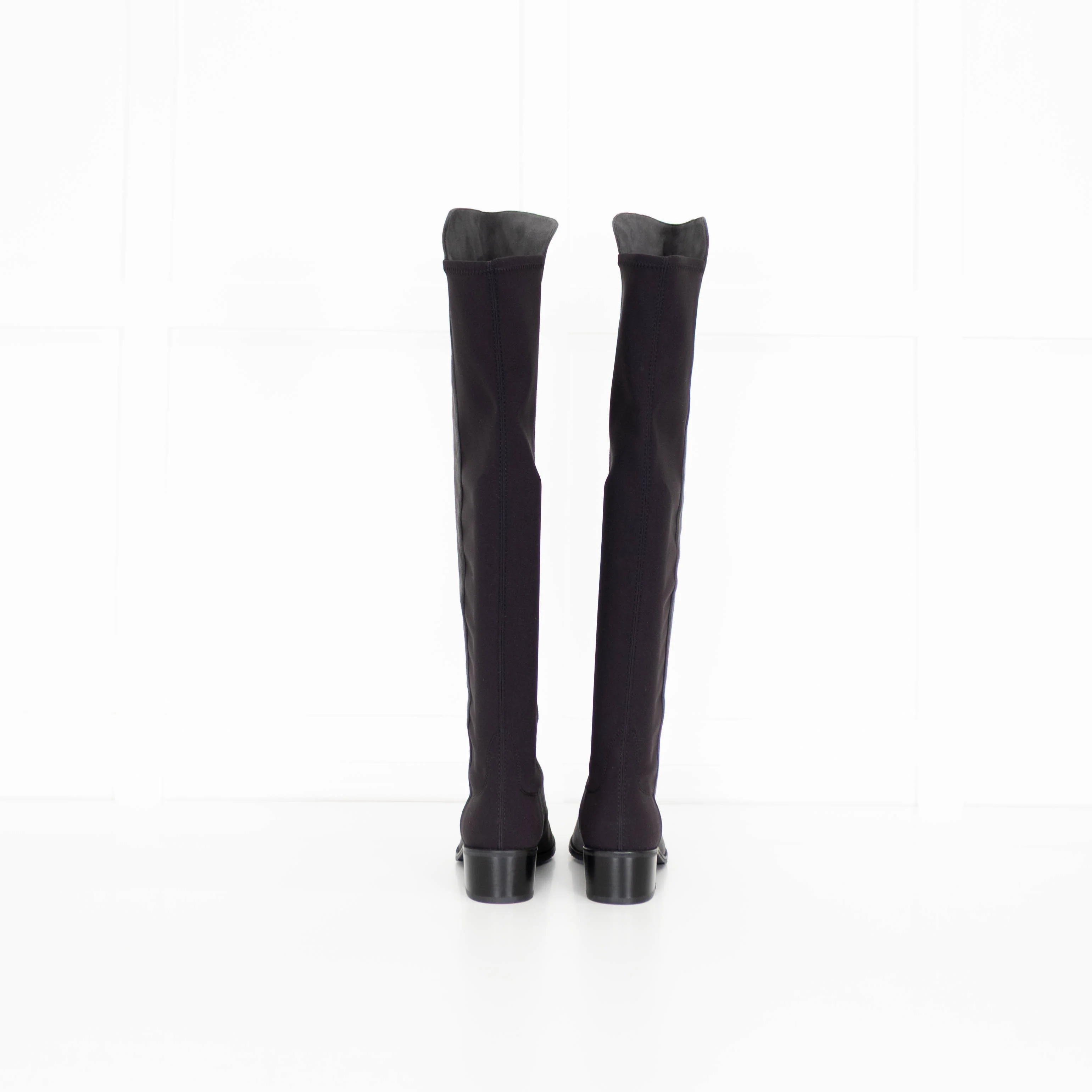 Stuart Weitzman Grey Suede Over The Knee Boots - Image 4