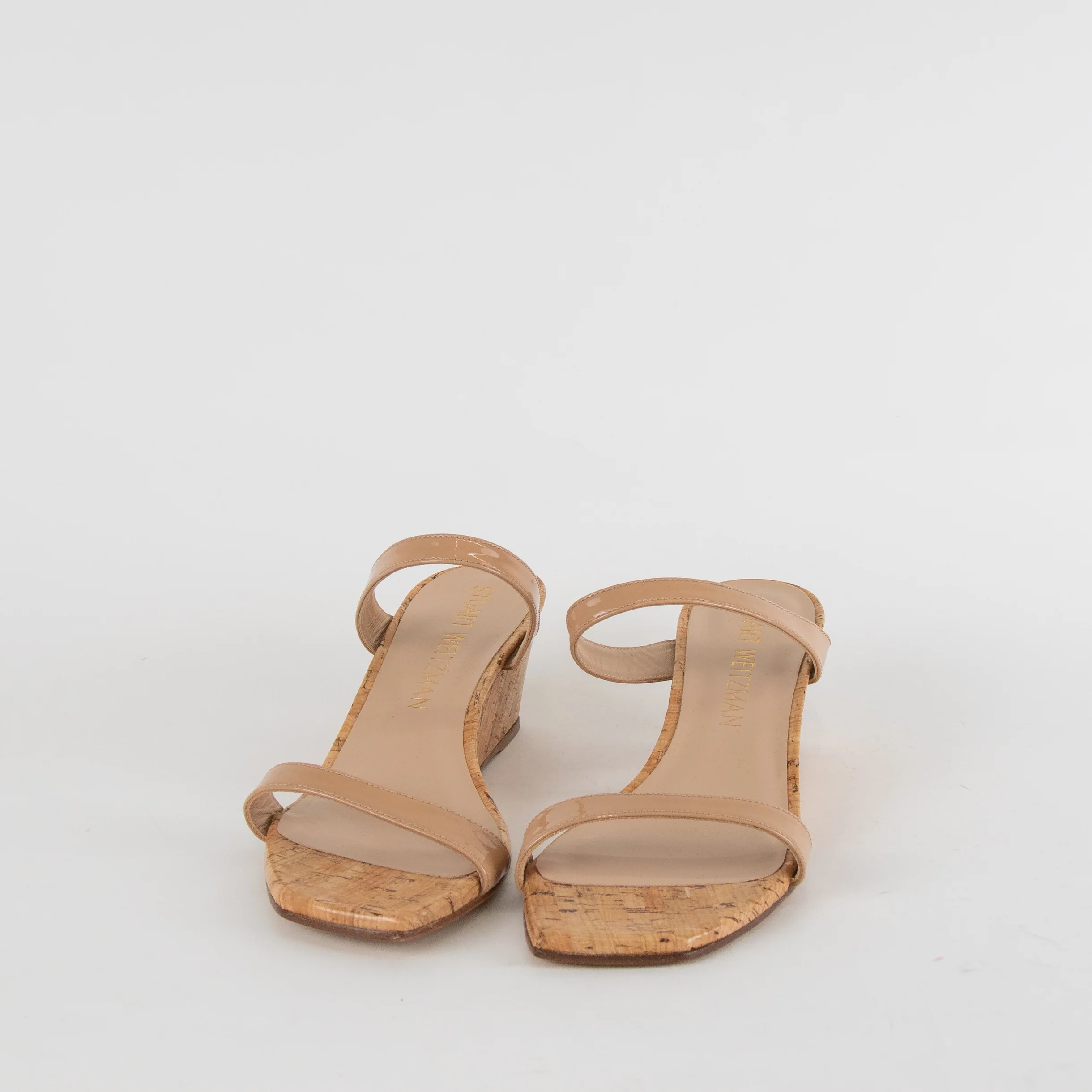Stuart Weitzman Mid Heel Cork Wedges - Image 2