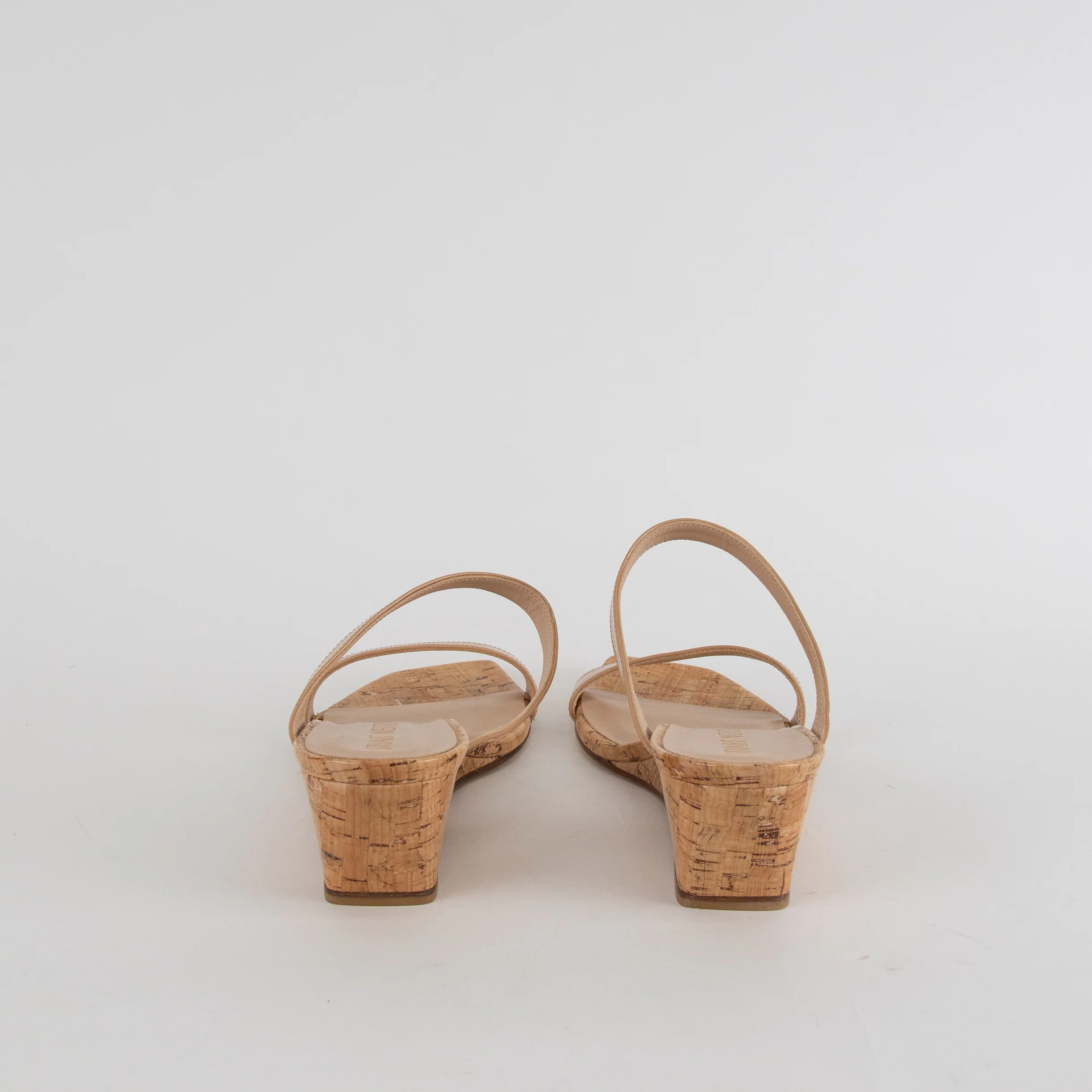 Stuart Weitzman Mid Heel Cork Wedges - Image 4