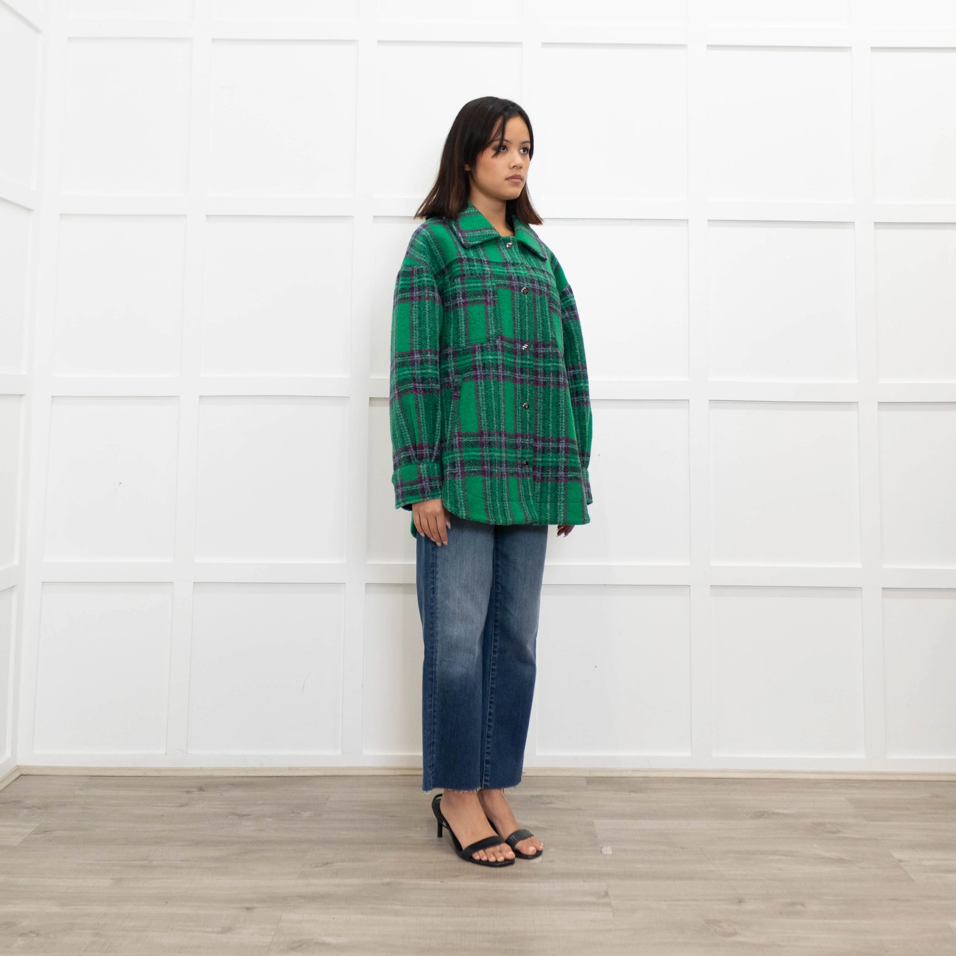 Suncoo Green Check Shacket - Image 3