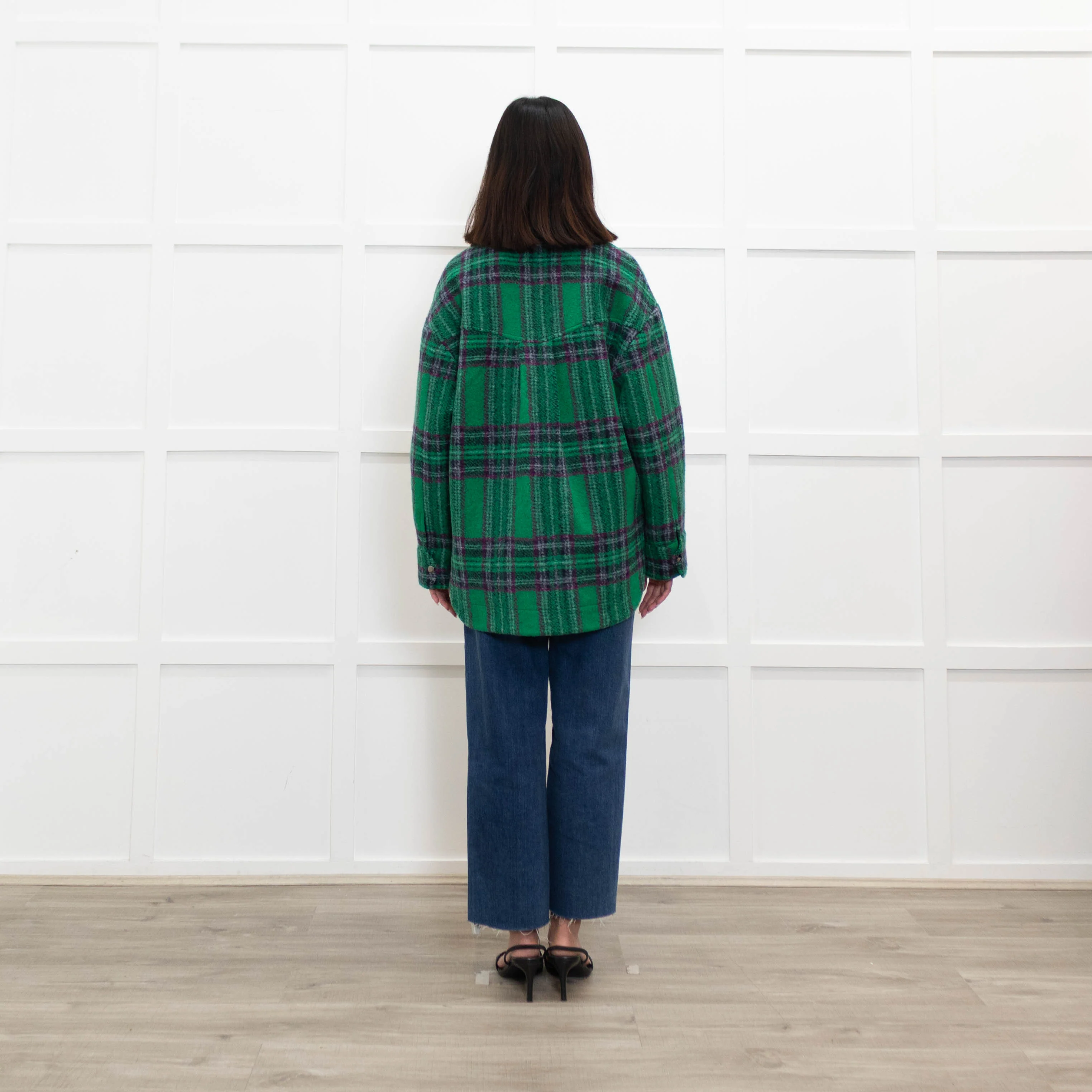 Suncoo Green Check Shacket - Image 5