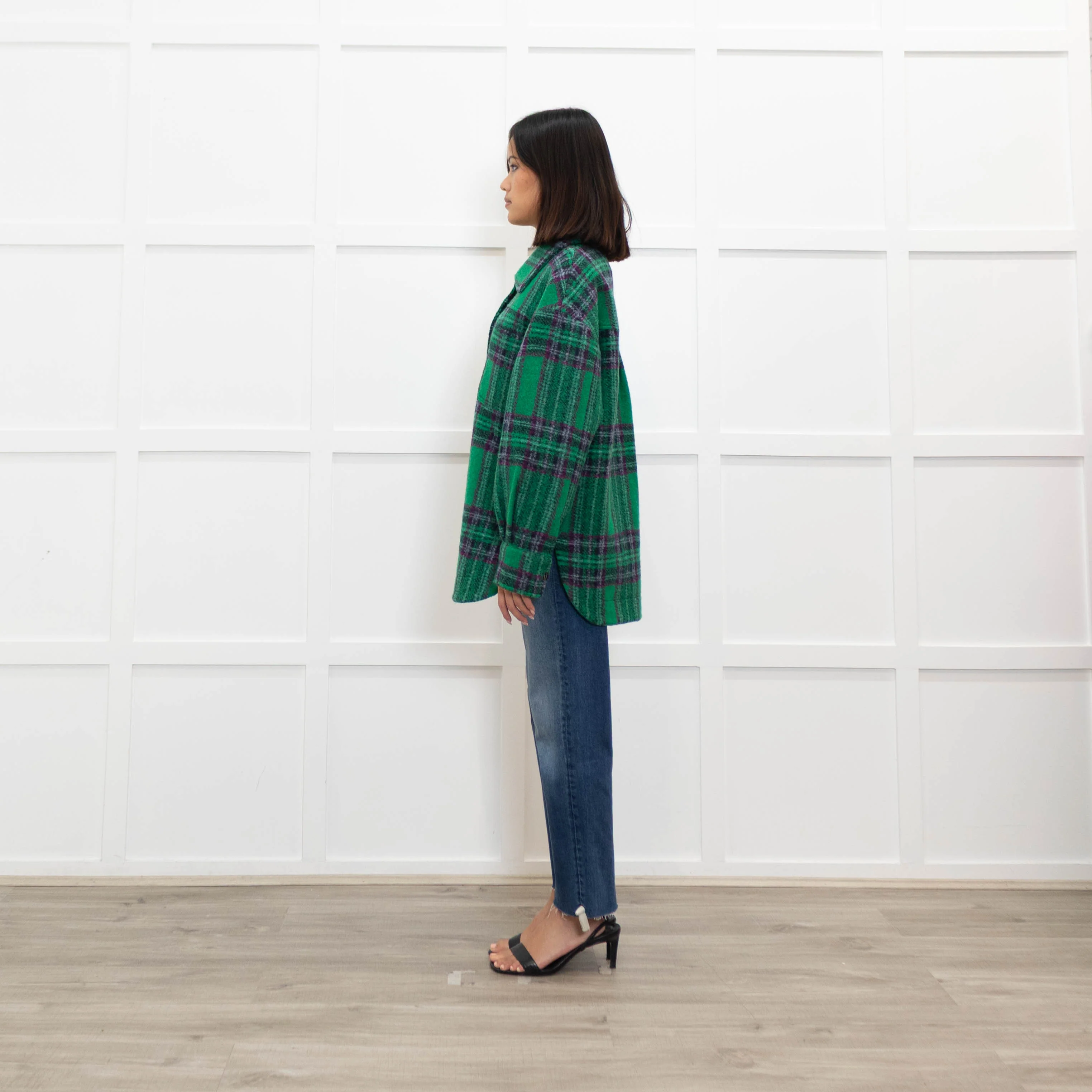 Suncoo Green Check Shacket - Image 6