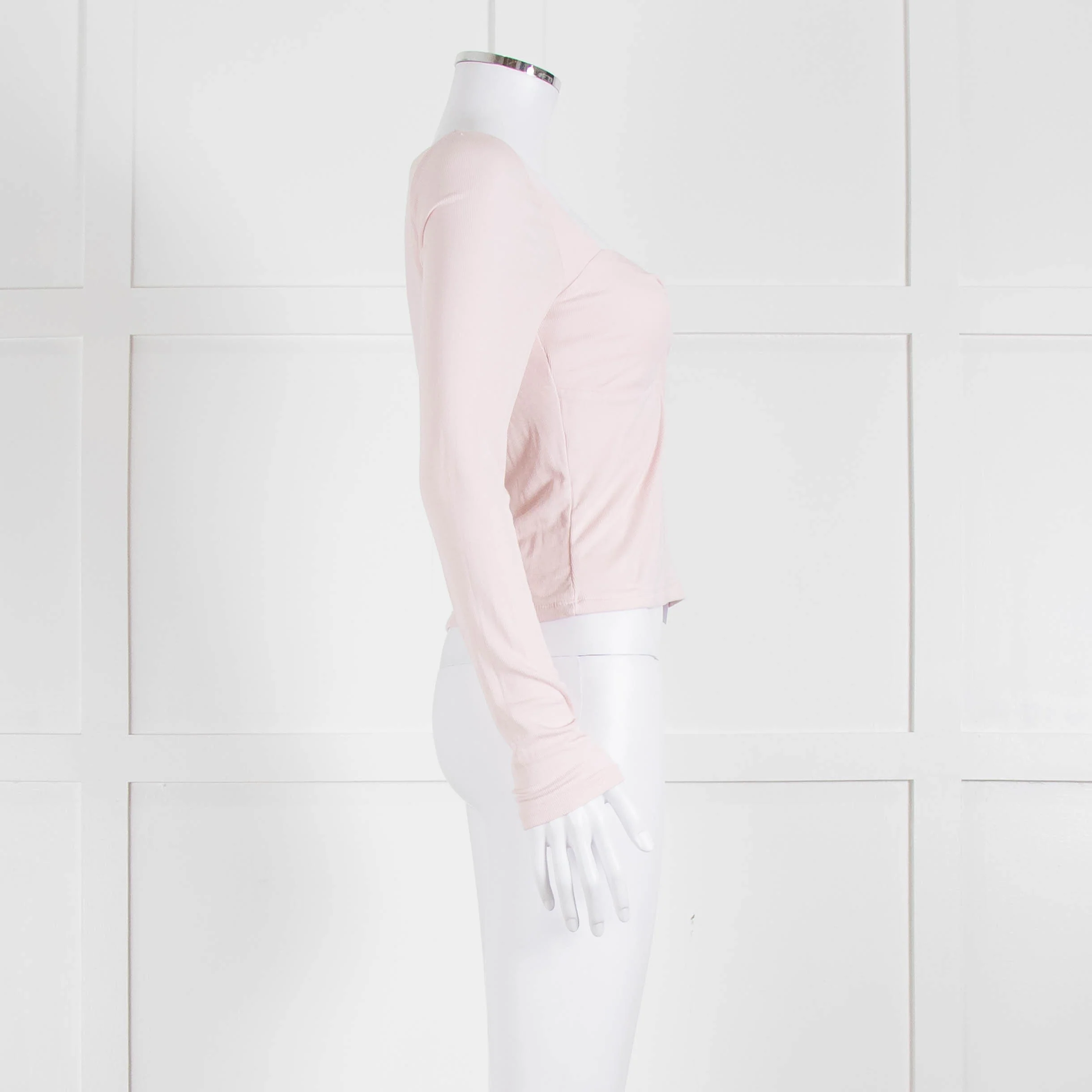 Sunday Best Pale Pink Stretch Top With Gathered Bust - Image 3