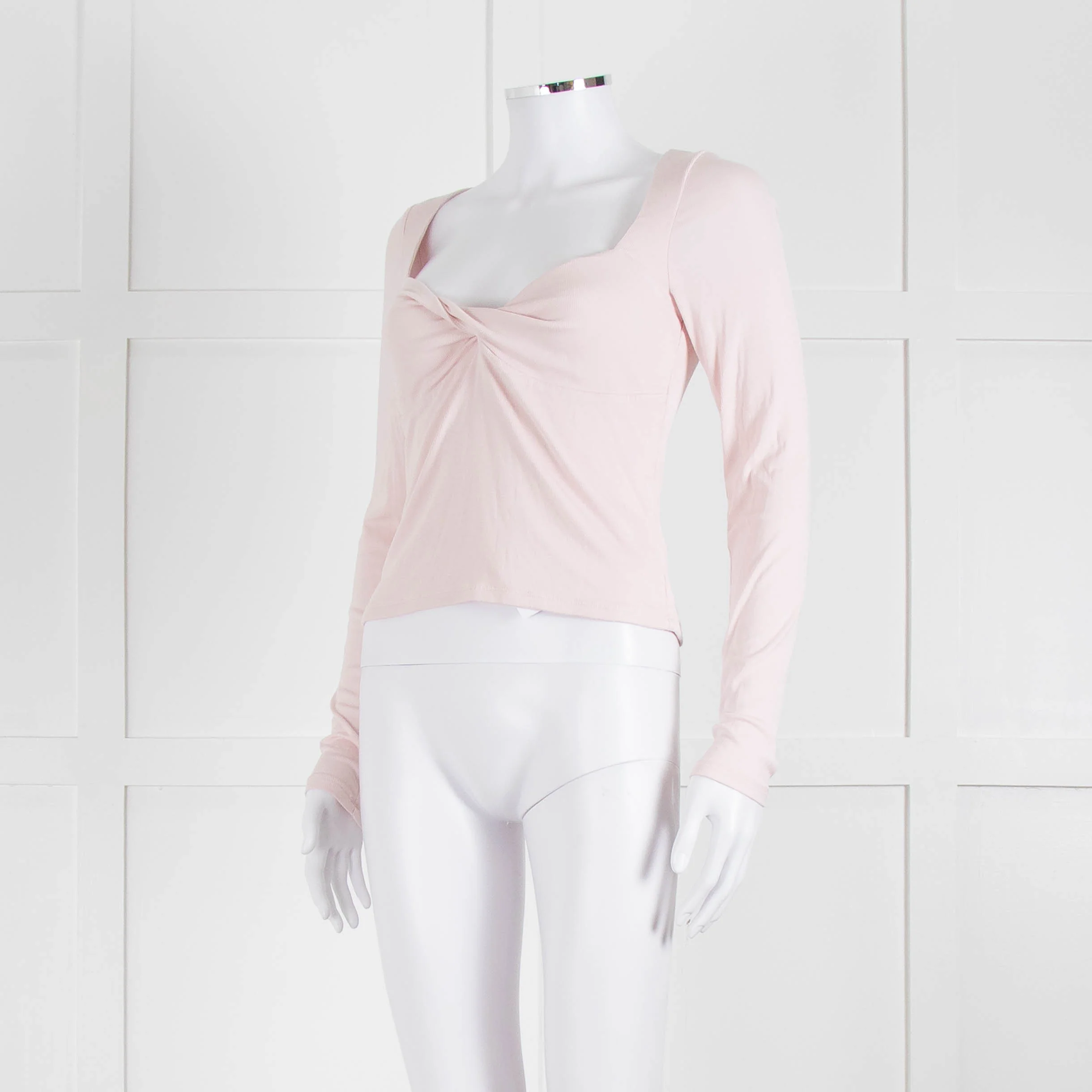 Sunday Best Pale Pink Stretch Top With Gathered Bust - Image 8