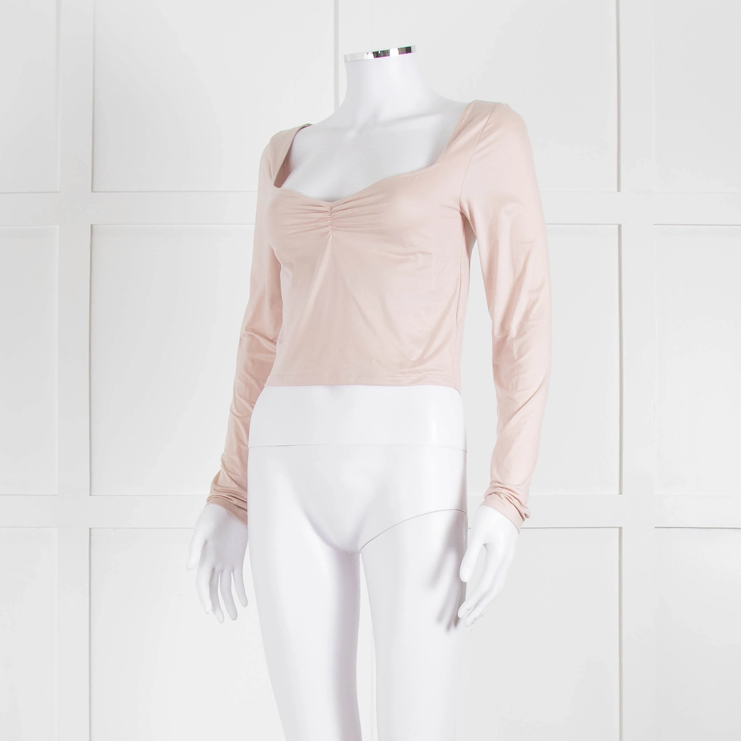 Sunday Best Pink Long Sleeve Ruched Center Top - Image 8