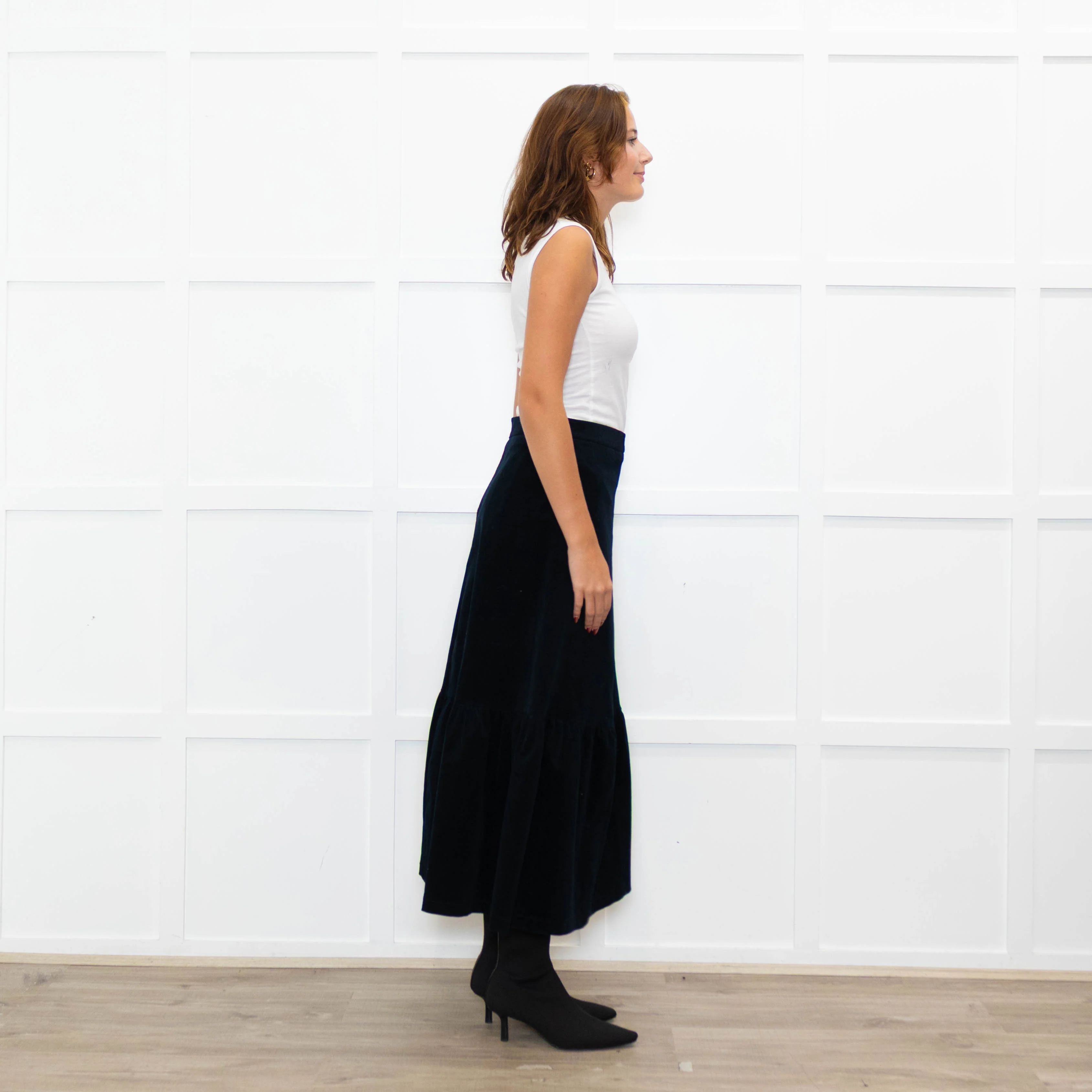 Teatum Jones Black Brocade Floral Maxi Skirt - Image 6