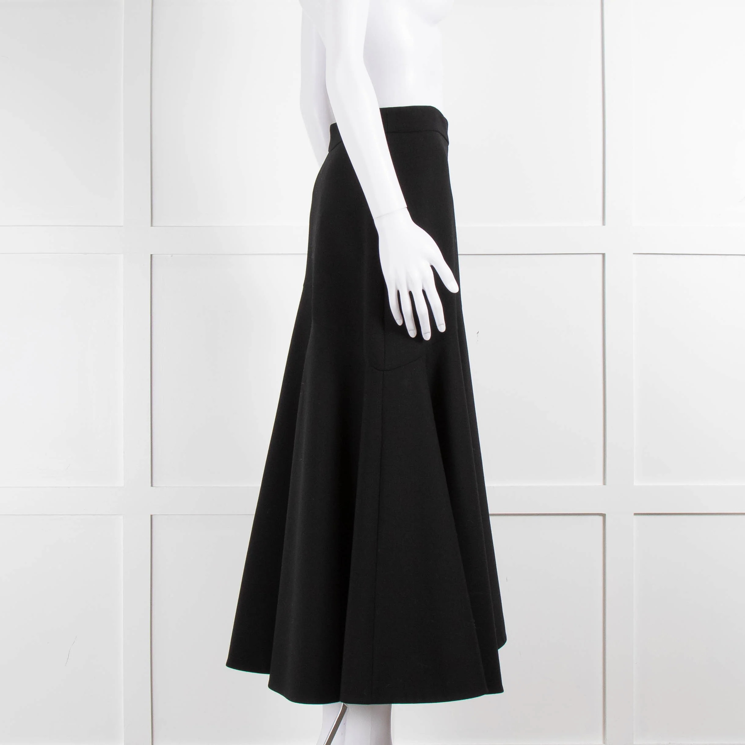 Temperley Black Mercury Plain Ruffle Skirt - Image 3