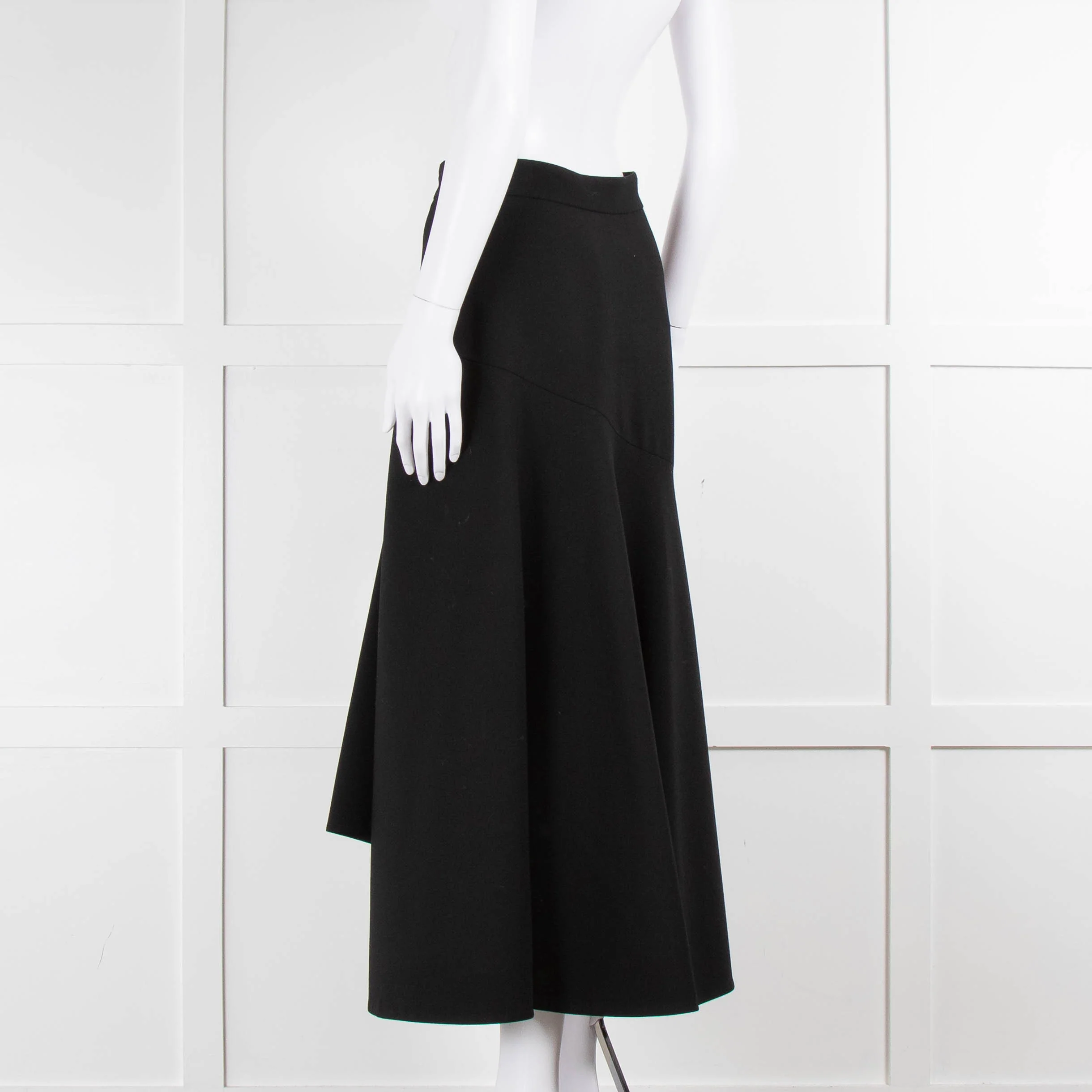 Temperley Black Mercury Plain Ruffle Skirt - Image 6