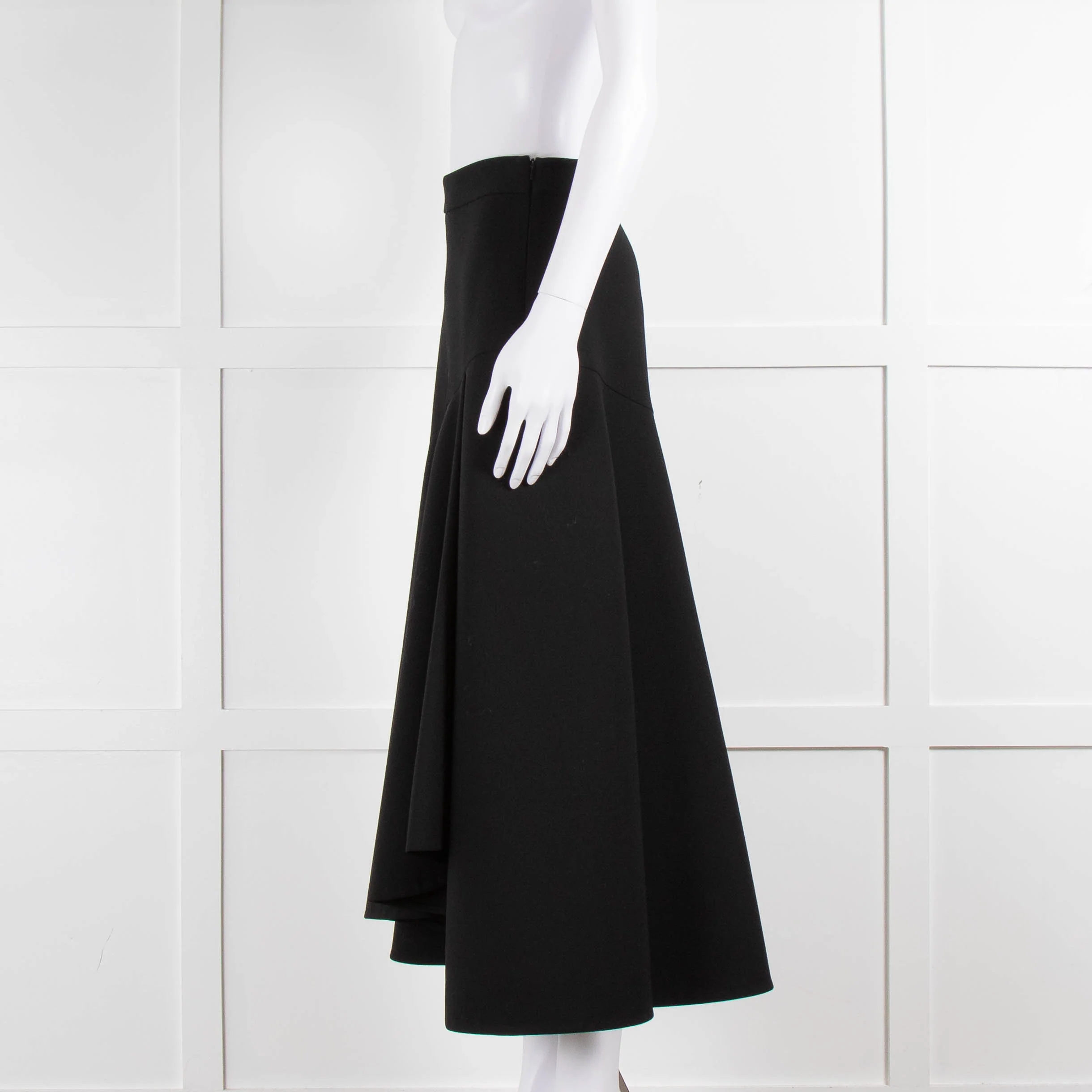 Temperley Black Mercury Plain Ruffle Skirt - Image 7