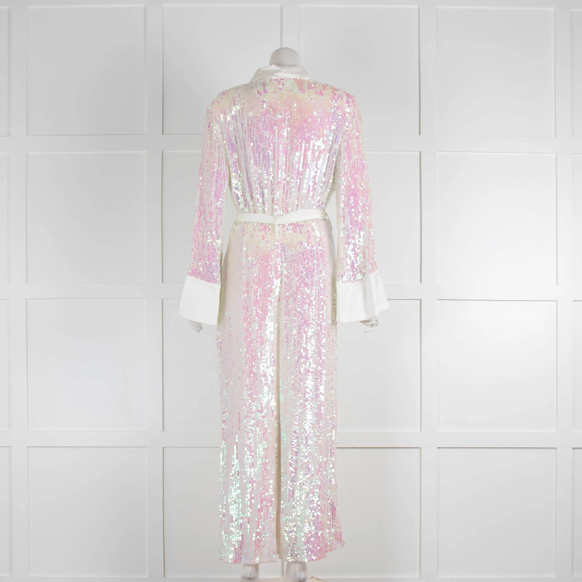 Temperley Iridescent Sequin White Jumpsuit - Image 3