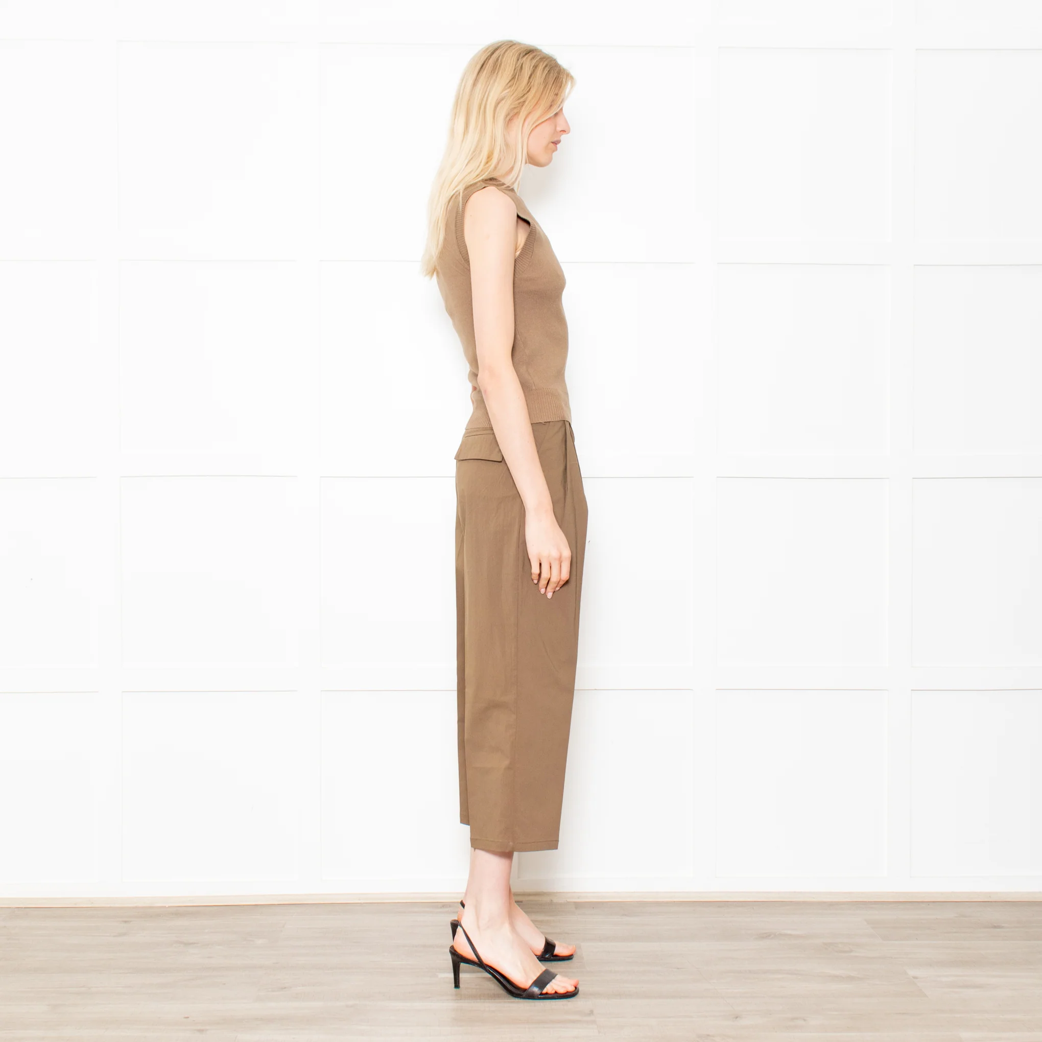 The Editor's Market Khaki Knit Tank Top - Image 6