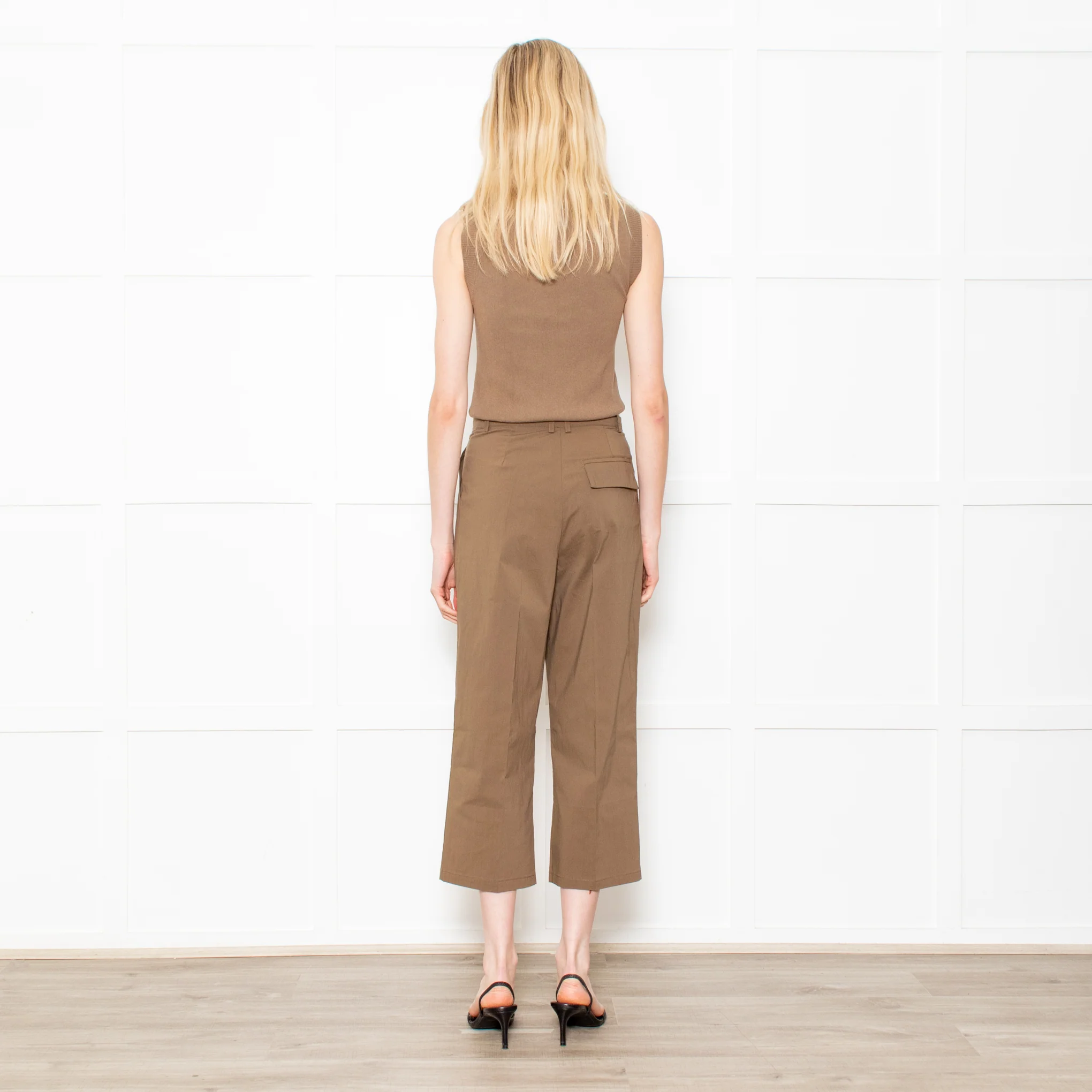 The Editor's Market Khaki Pleated Trousers - Image 5