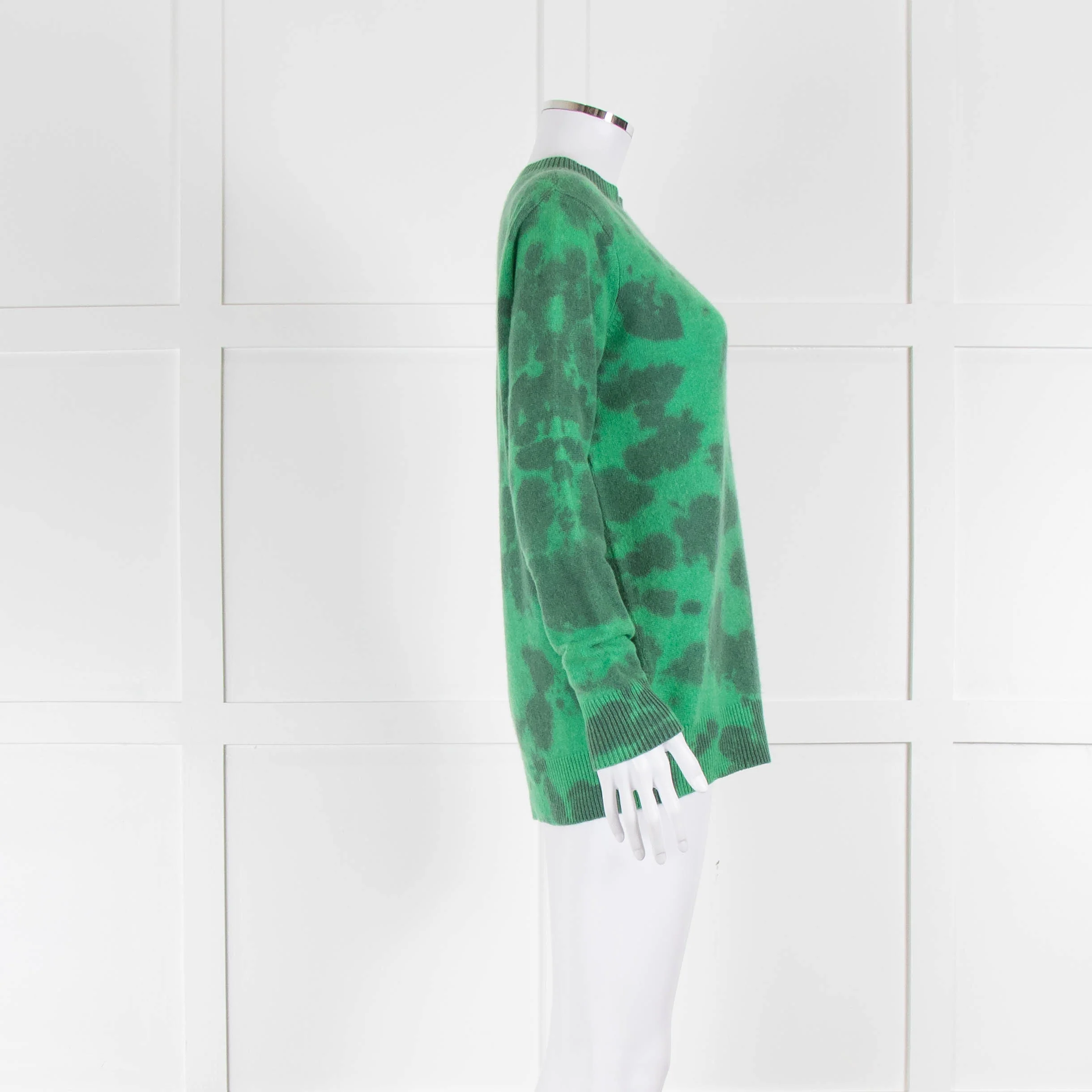 The Elder Statesman Green Tie Dye Cashmere Sweater - Image 2