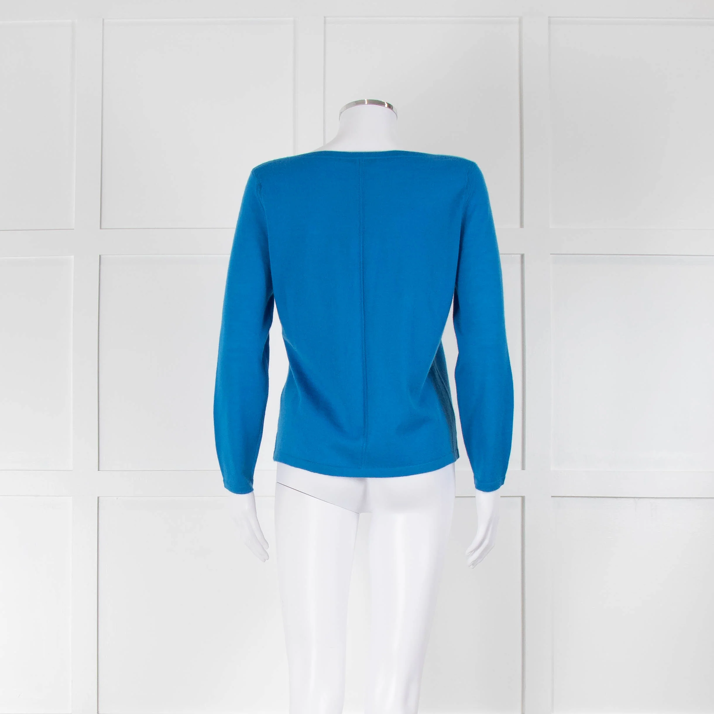The Fold Bright Blue Fine Cashmere Sweater - Image 3
