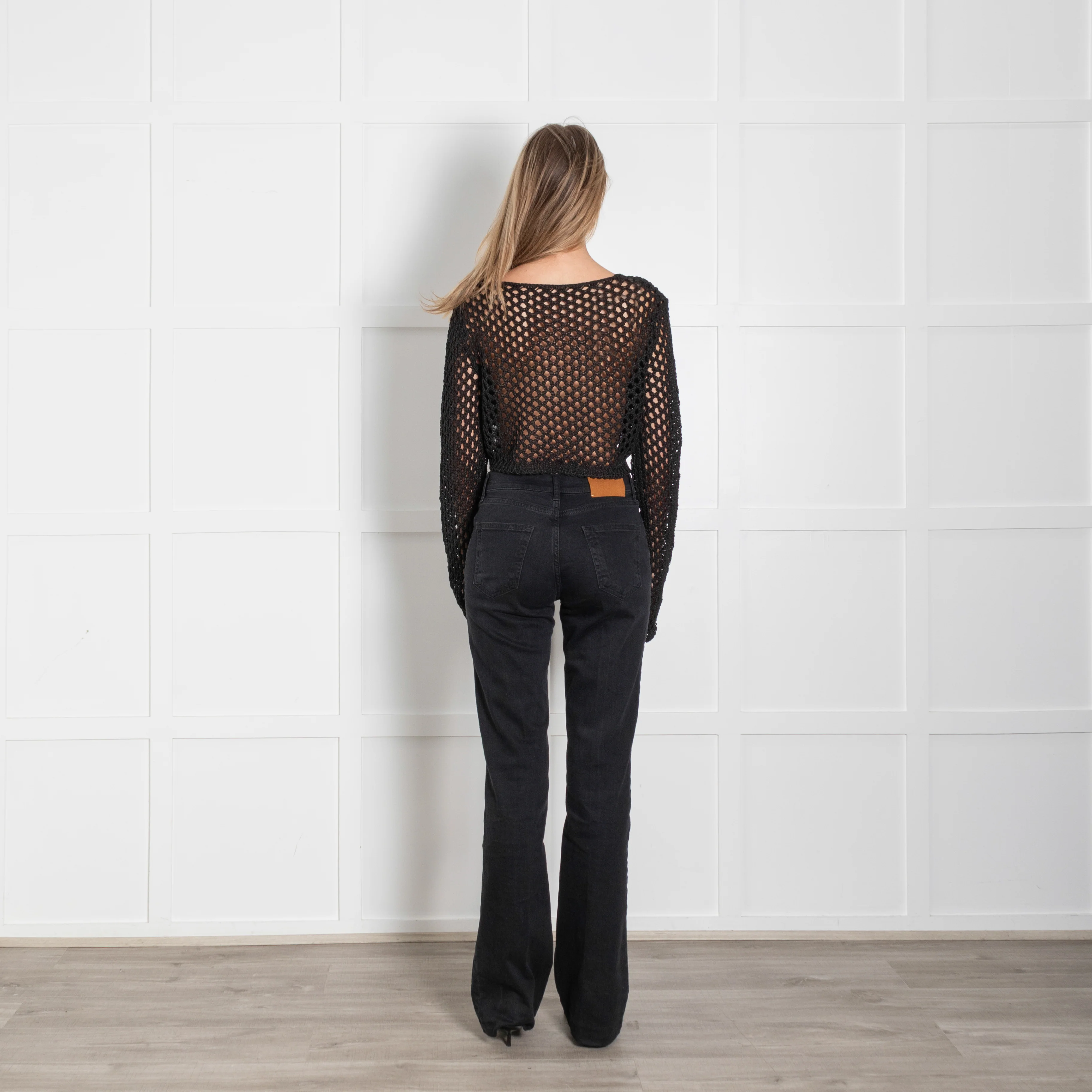 The Frankie Shop Black Crochet Cotton Blend - Image 5