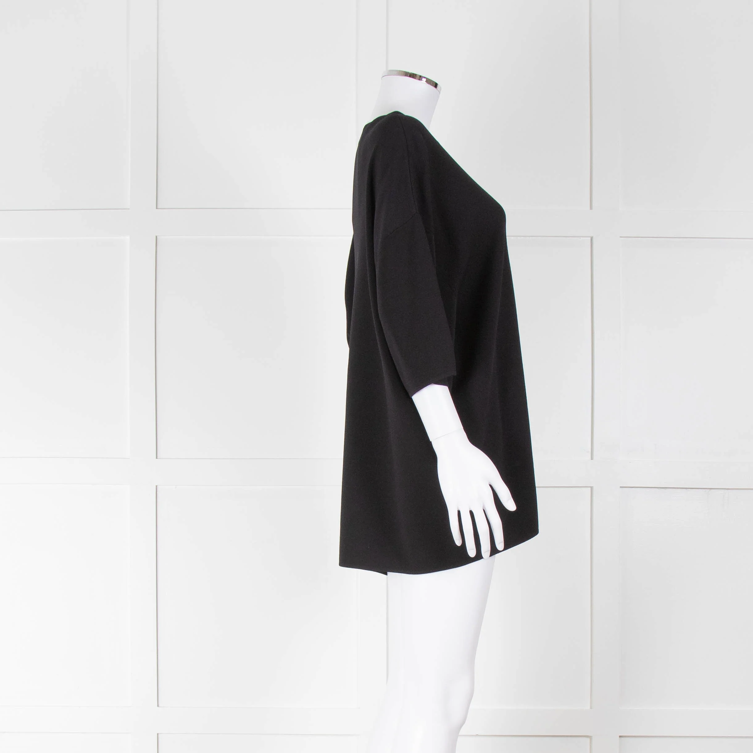 The Frankie Shop Black Lenny Knit Boxy T Shirt - Image 2