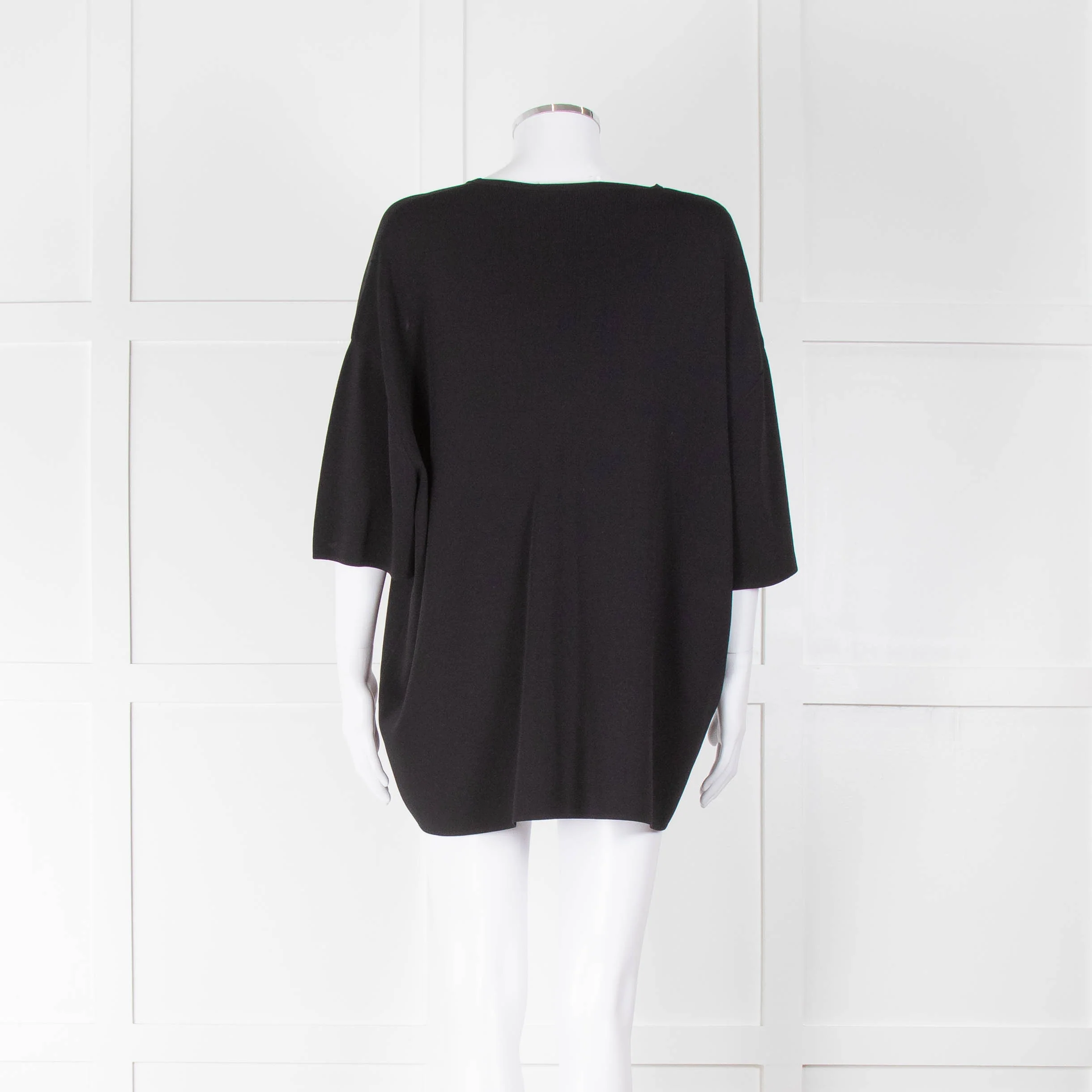 The Frankie Shop Black Lenny Knit Boxy T Shirt - Image 3