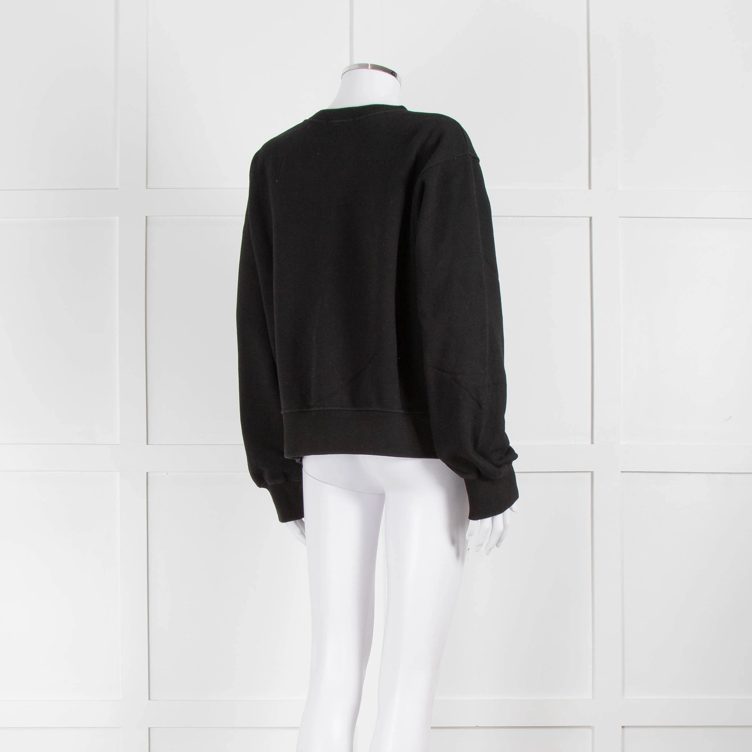 The Frankie Shop Black Short Round Neck Sweatshirt - Image 5