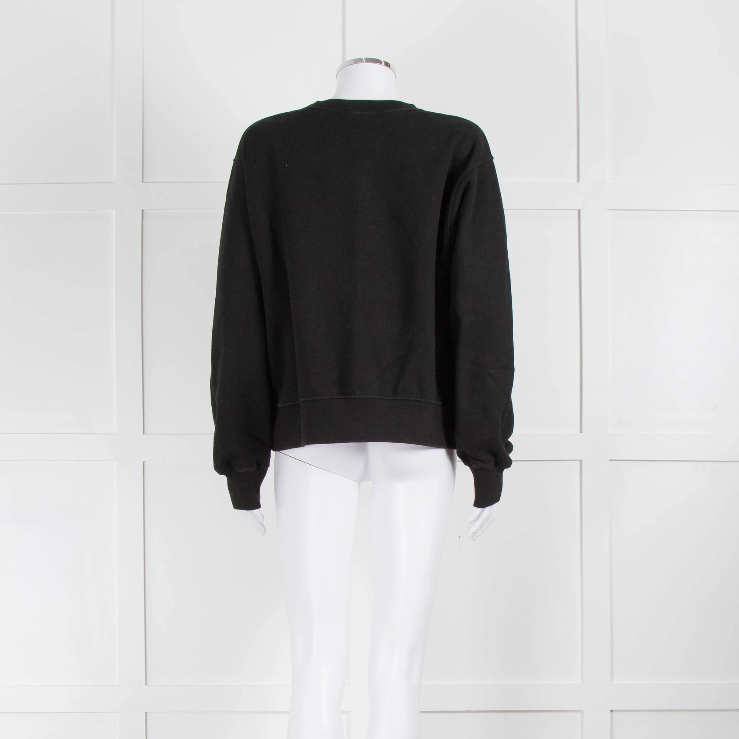 The Frankie Shop Black Short Round Neck Sweatshirt - Image 6