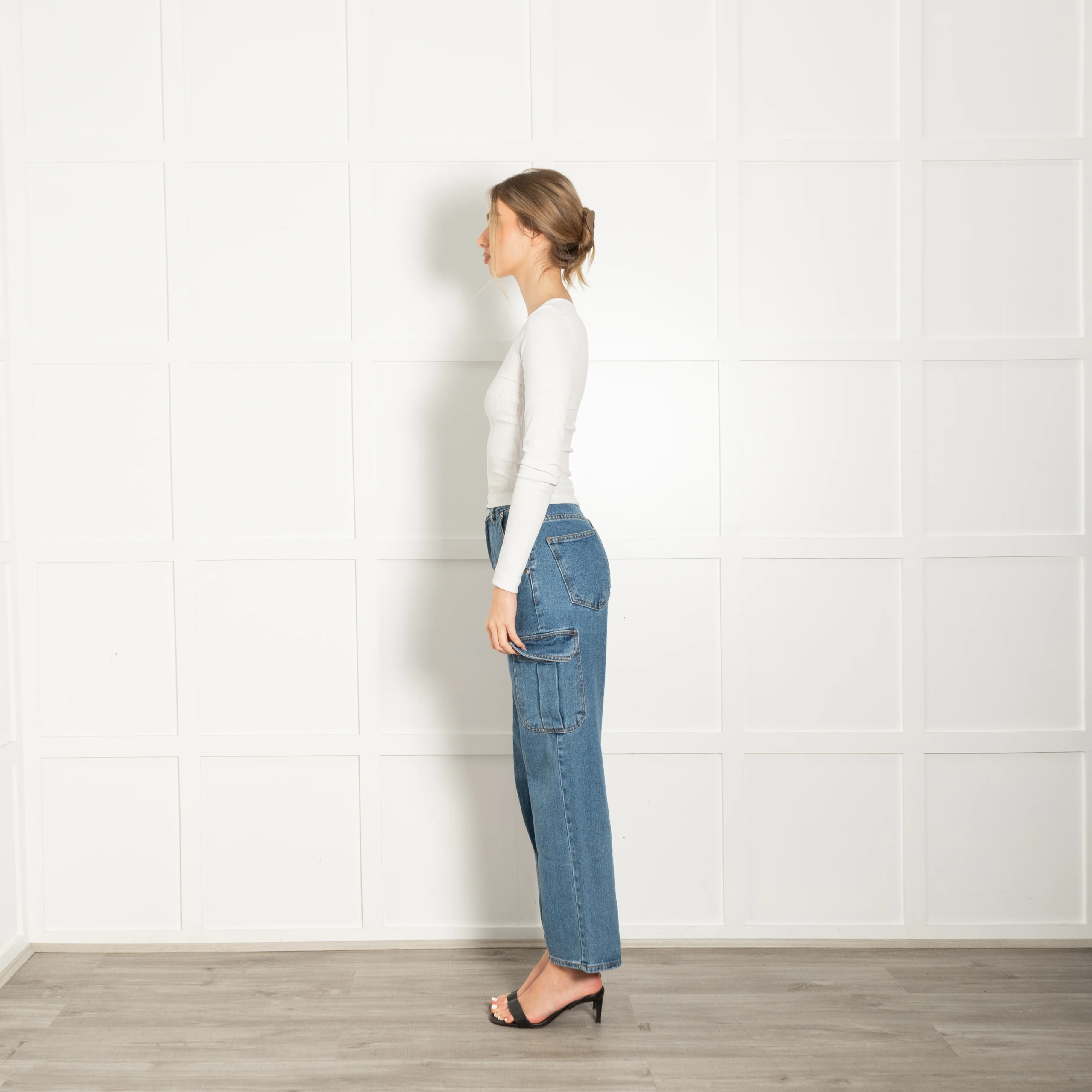 The Frankie Shop Blue Cargo Jeans - Image 4