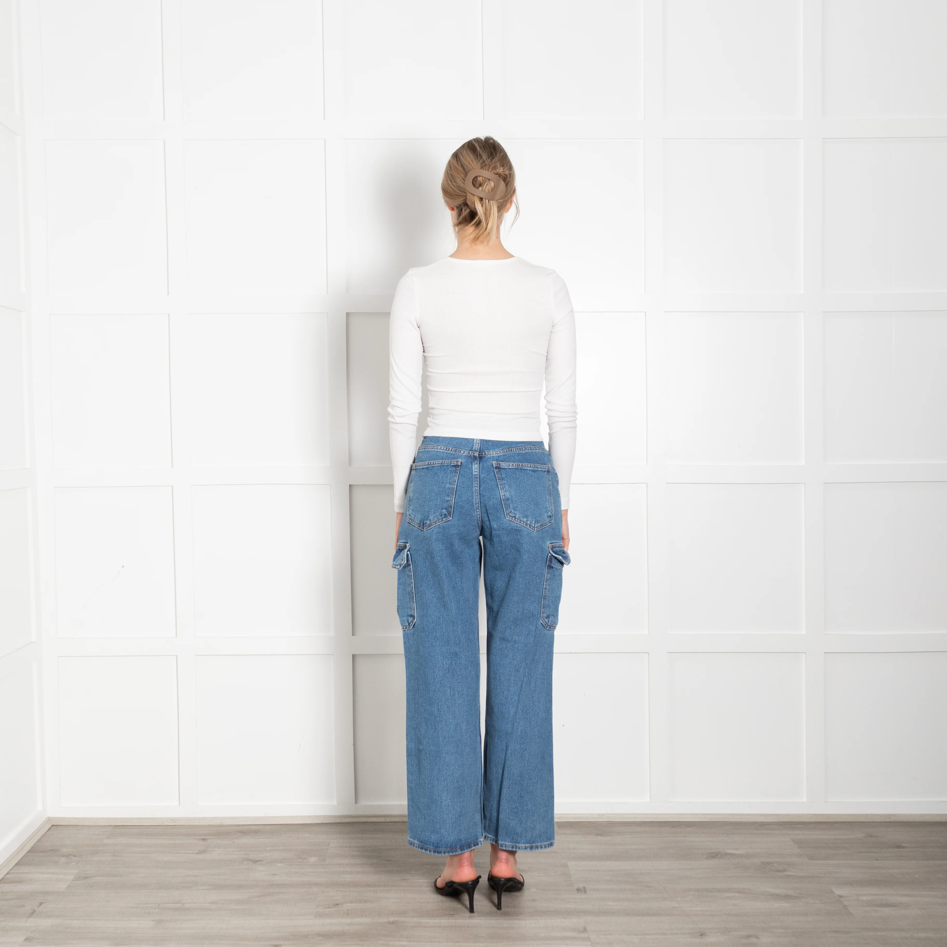 The Frankie Shop Blue Cargo Jeans - Image 5