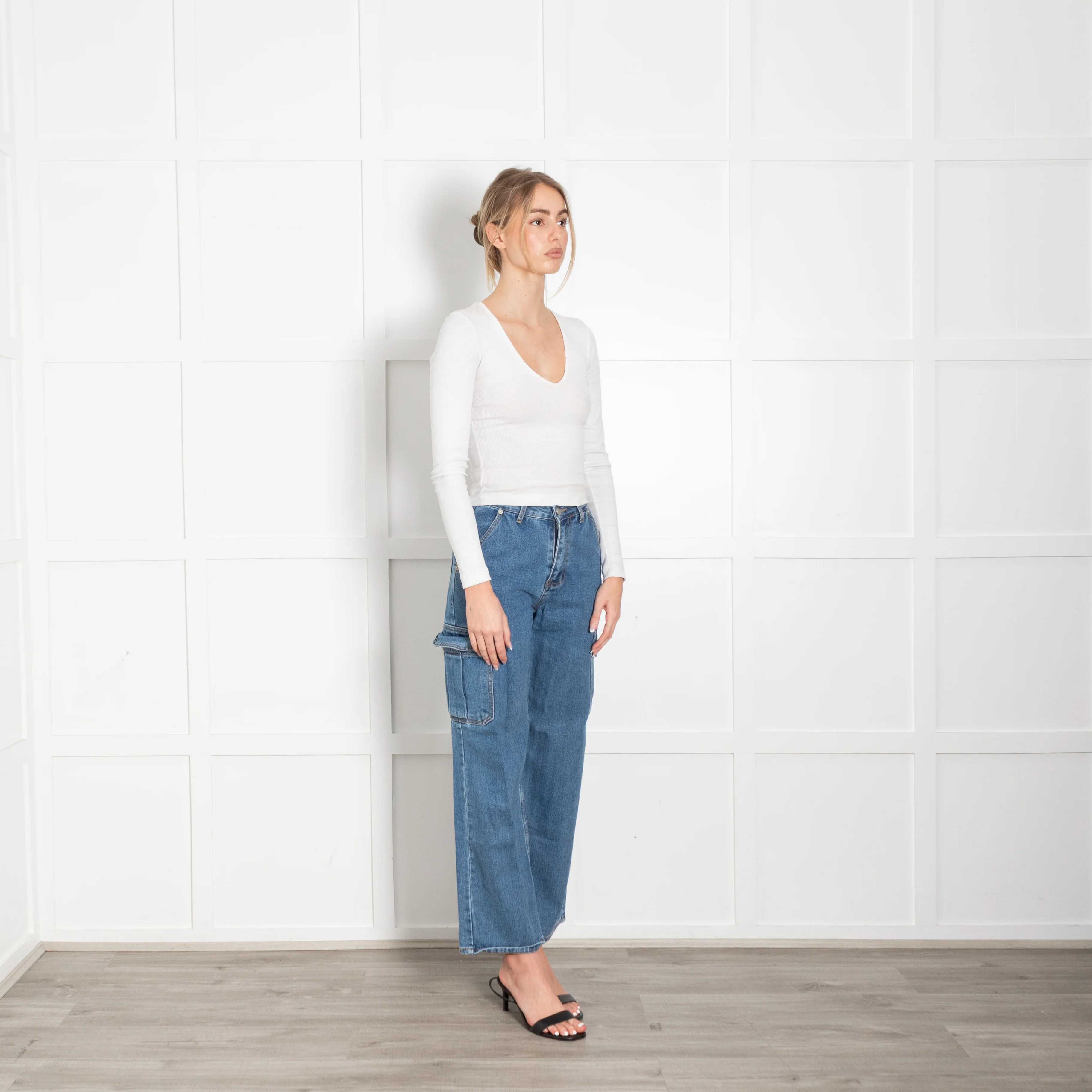 The Frankie Shop Blue Cargo Jeans - Image 7