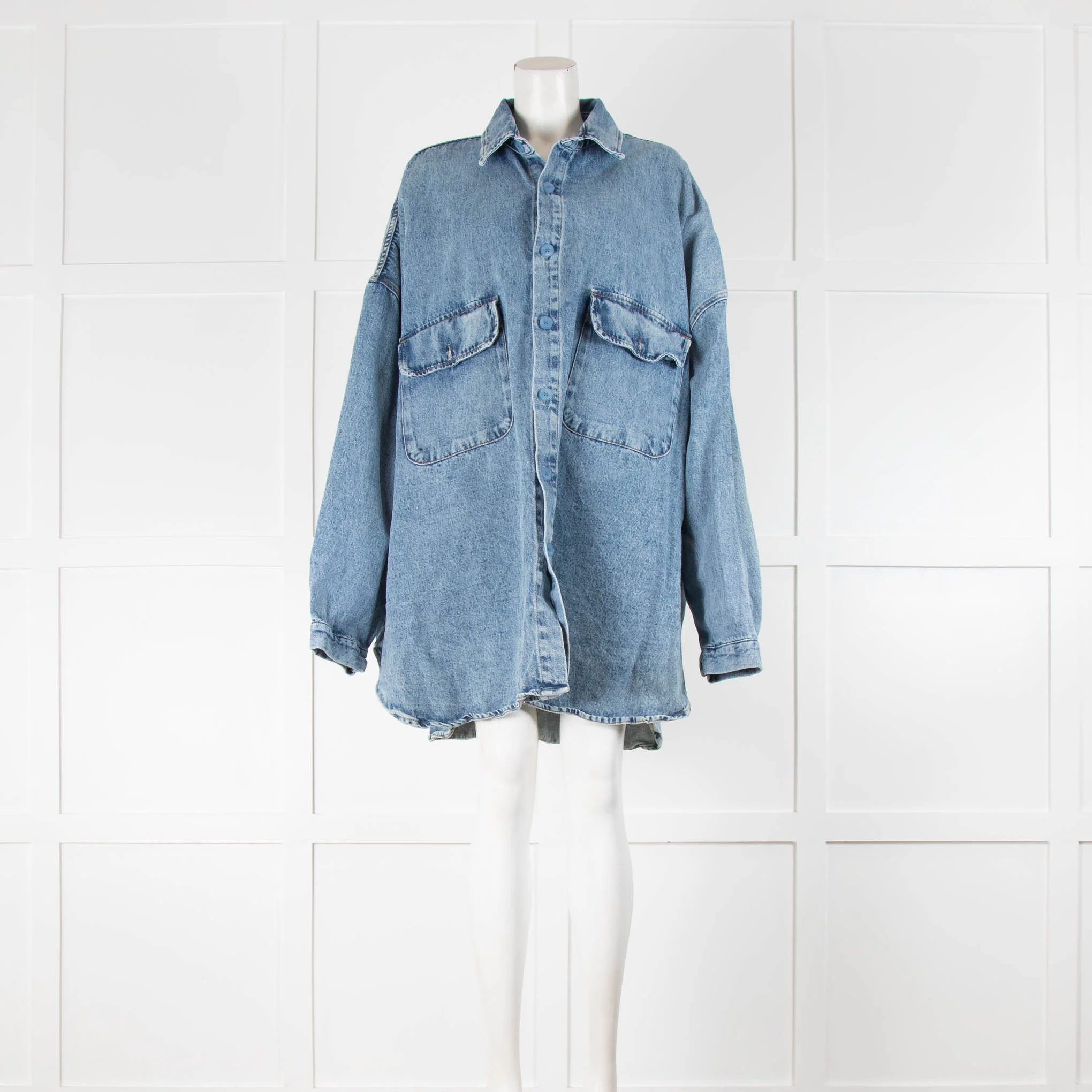 The Frankie Shop Dallas Oversized Denim Shirt