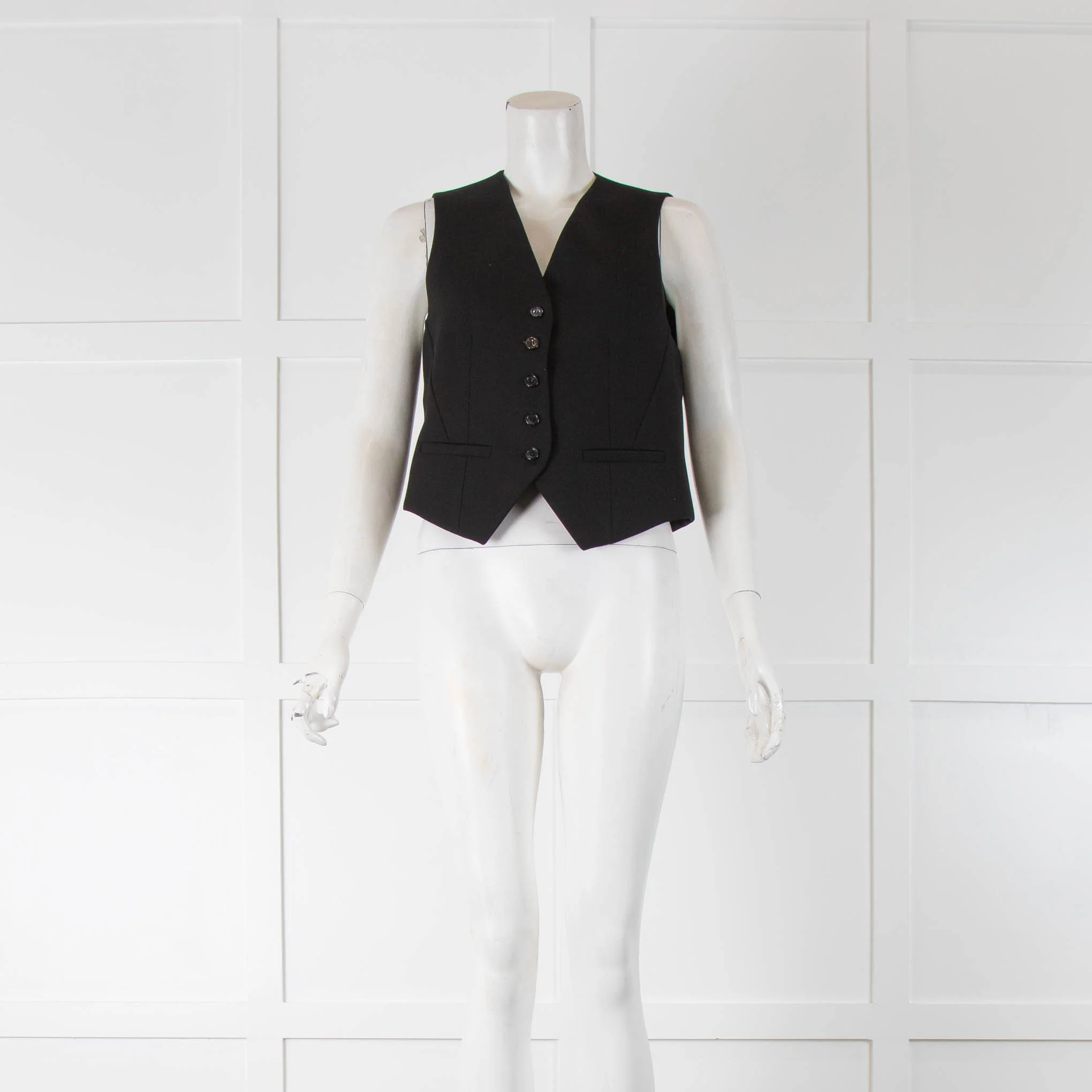 The Frankie Shop Gelso Black Waistcoat