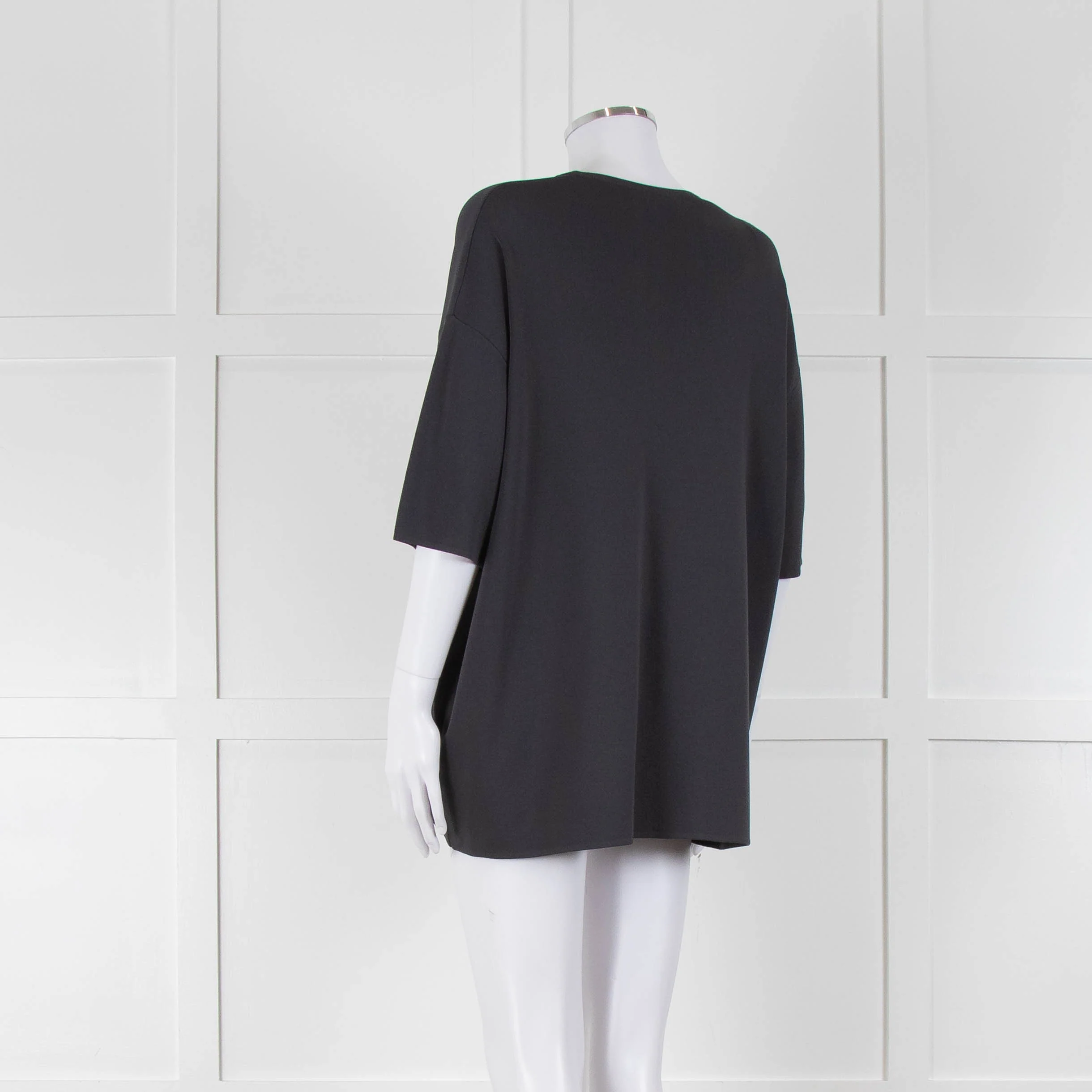 The Frankie Shop Grey Lenny Knit Boxy Short Sleeve Top - Image 6