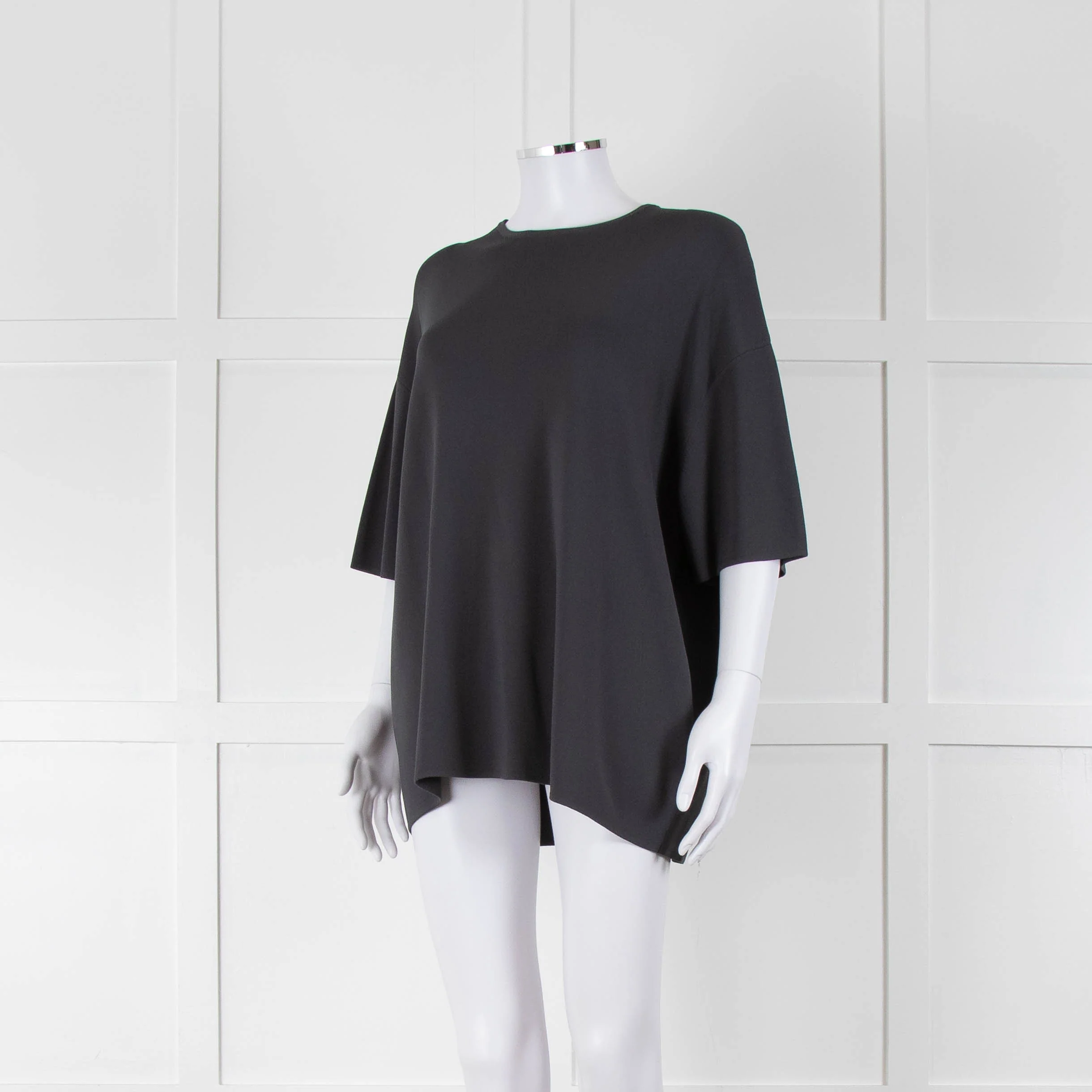 The Frankie Shop Grey Lenny Knit Boxy Short Sleeve Top - Image 8