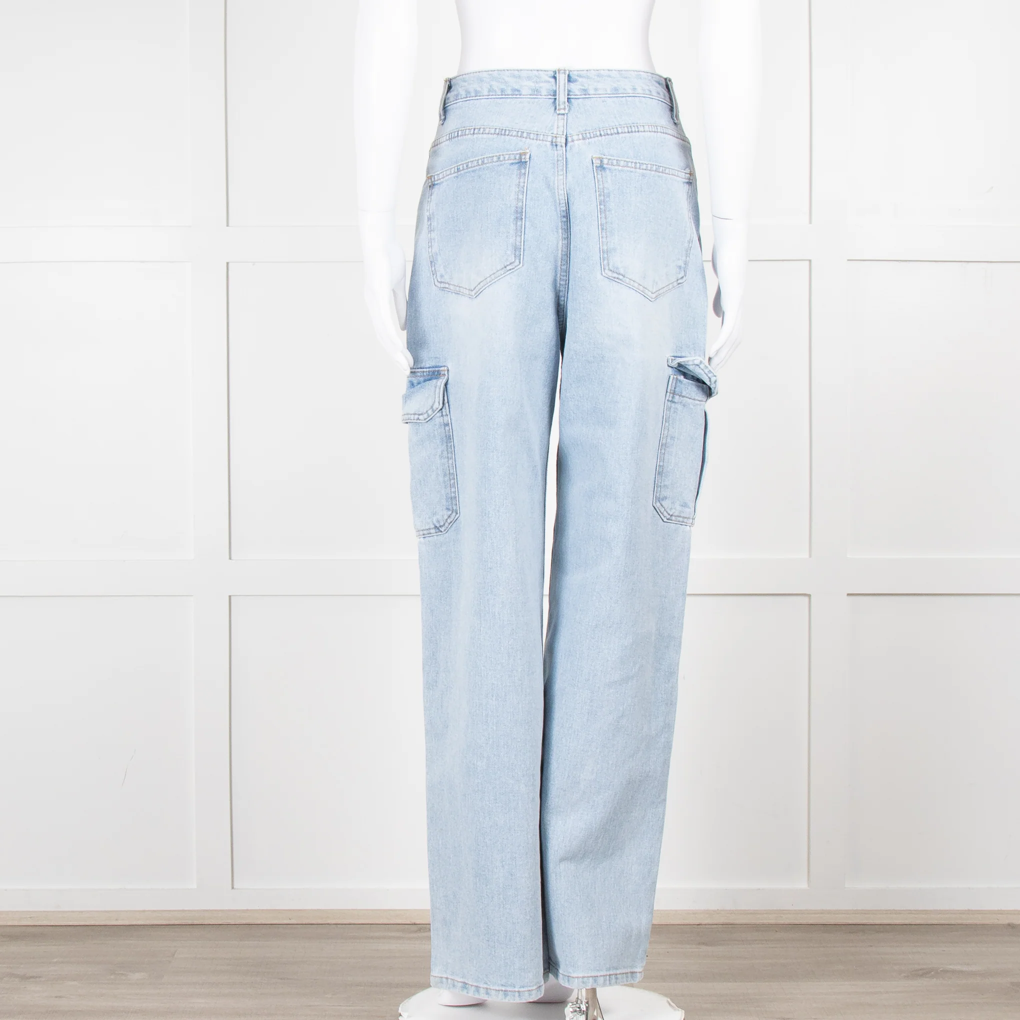 The Frankie Shop Pale Blue Cargo Jeans - Image 5