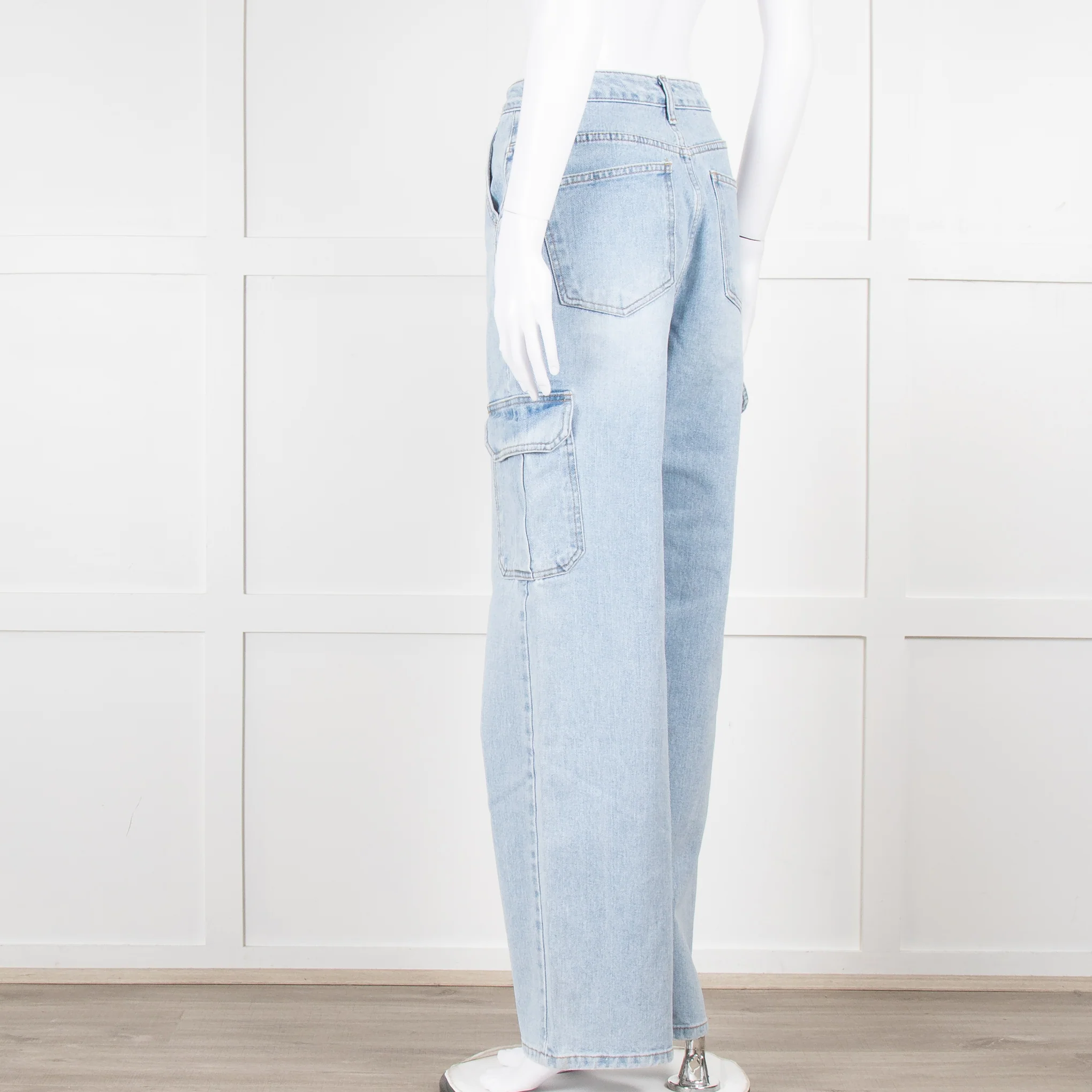 The Frankie Shop Pale Blue Cargo Jeans - Image 6