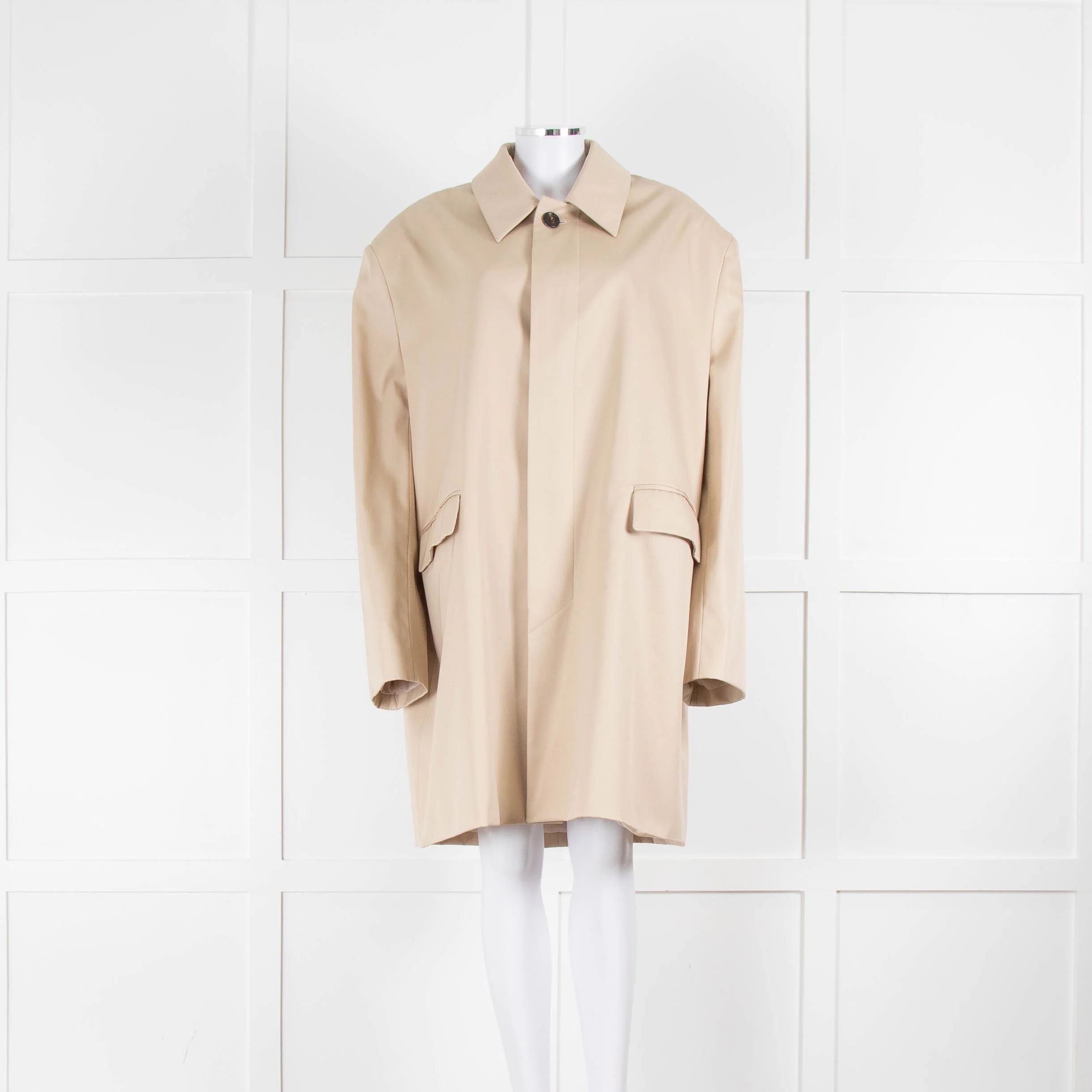 The Frankie Shop Paper Moon Padded Shoulder Trench