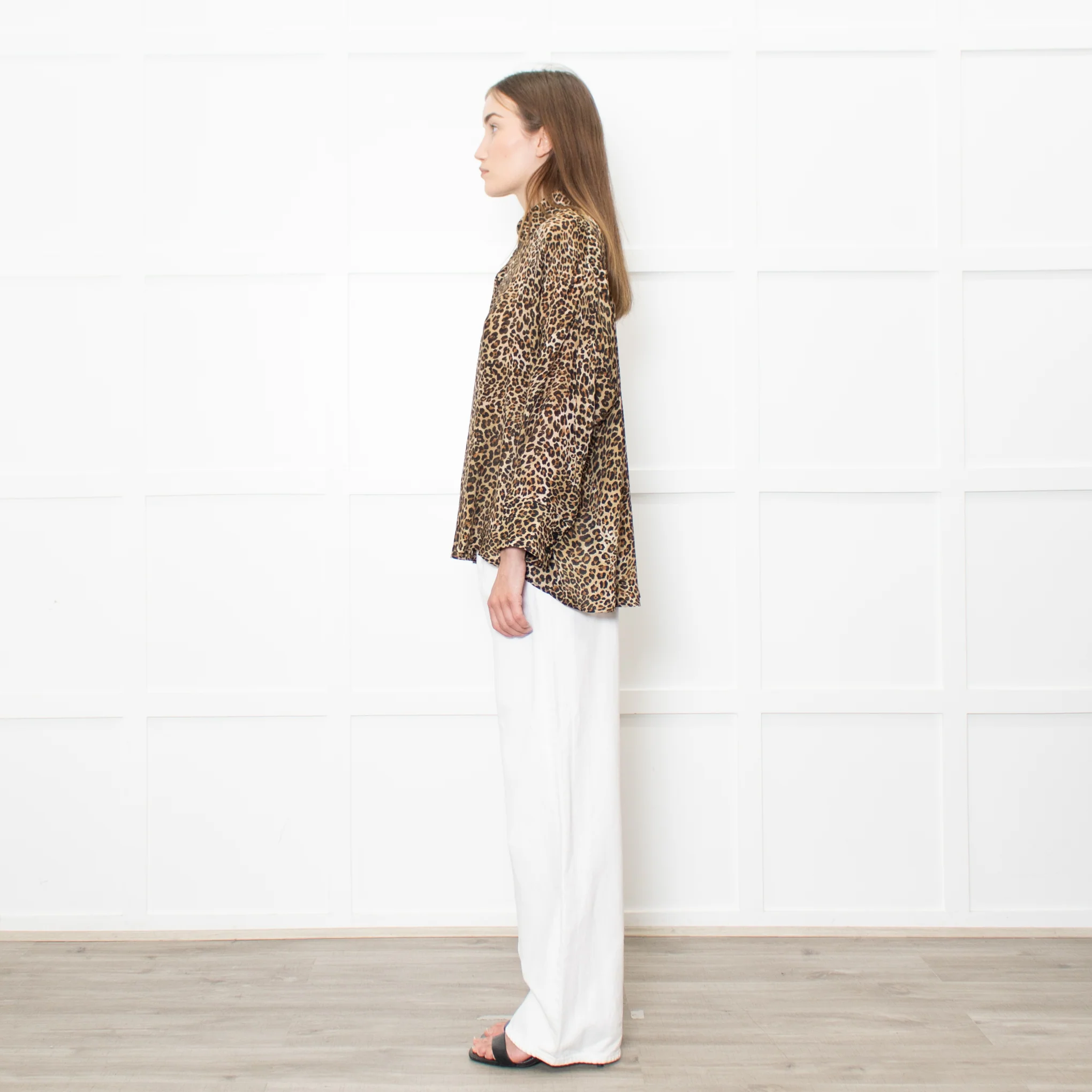 The Kooples Leopard Print Collared Shirt - Image 4