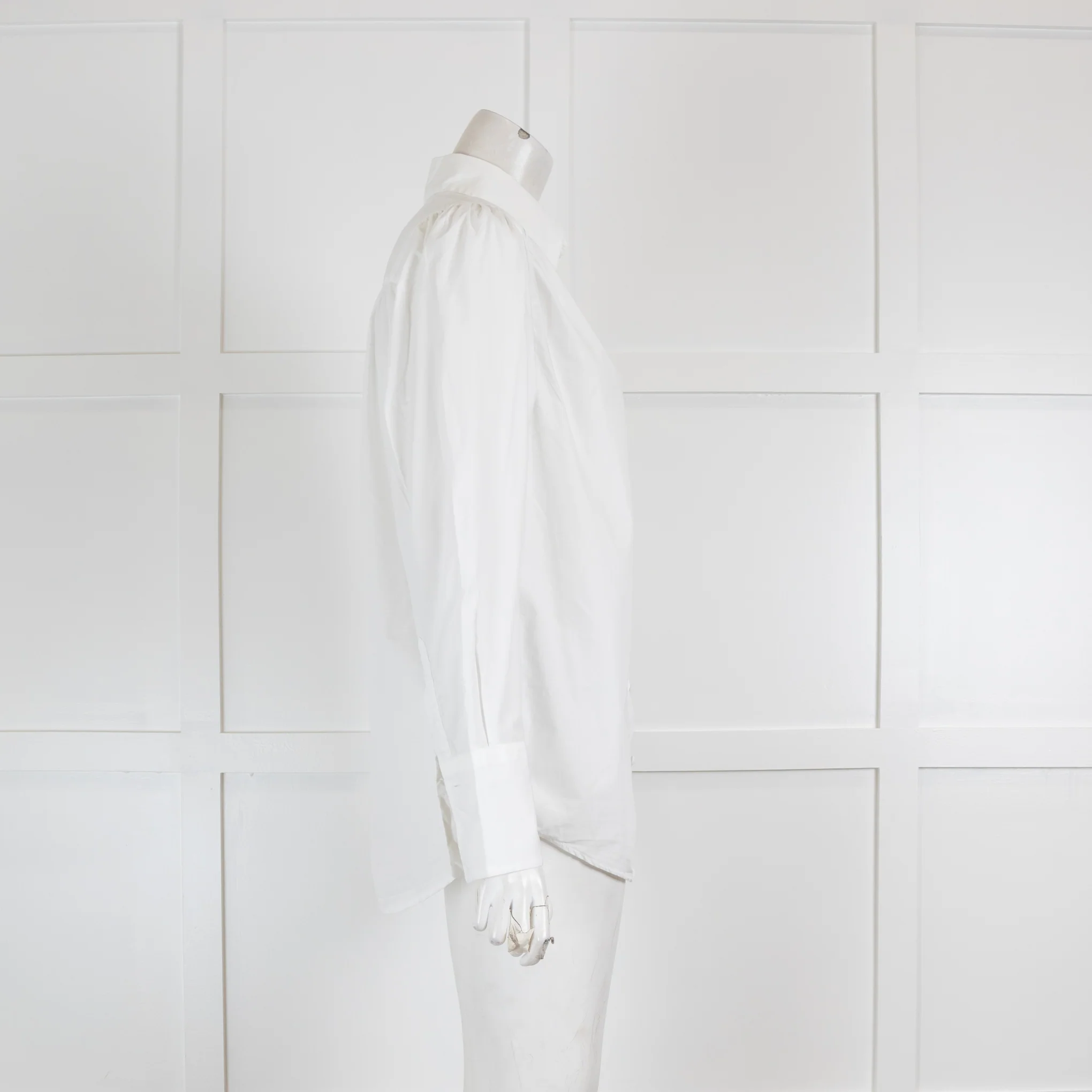 The Kooples White Puff Sleeve Collared Shirt - Image 2