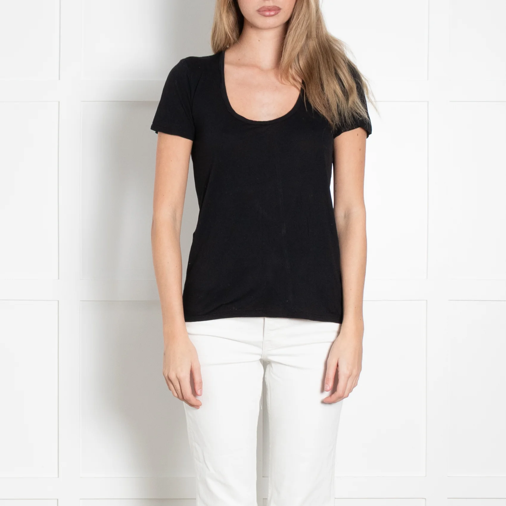 The Row Black Fine T-Shirt - Image 2