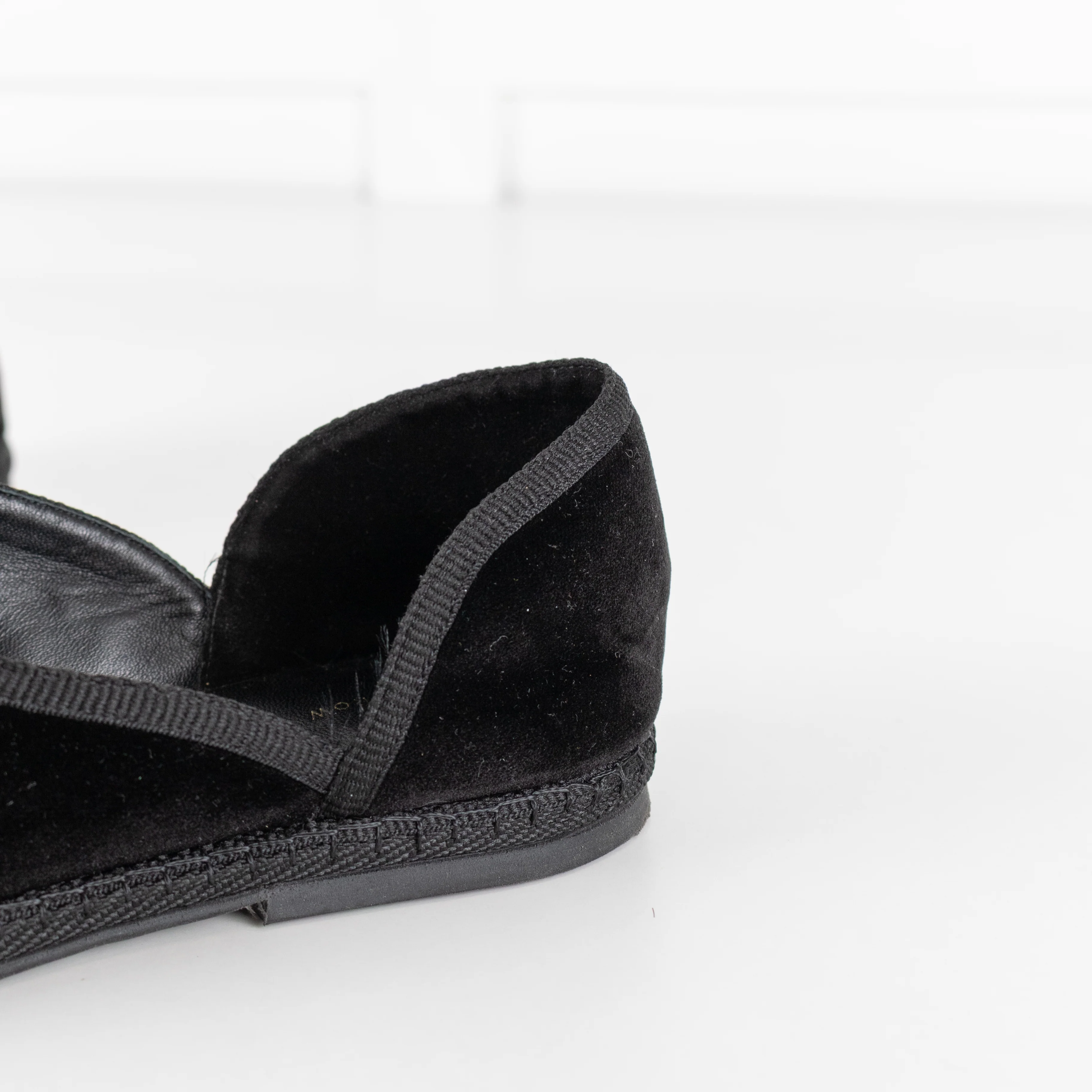 The Row Black Velvet Friulane Leather Flats - Image 10