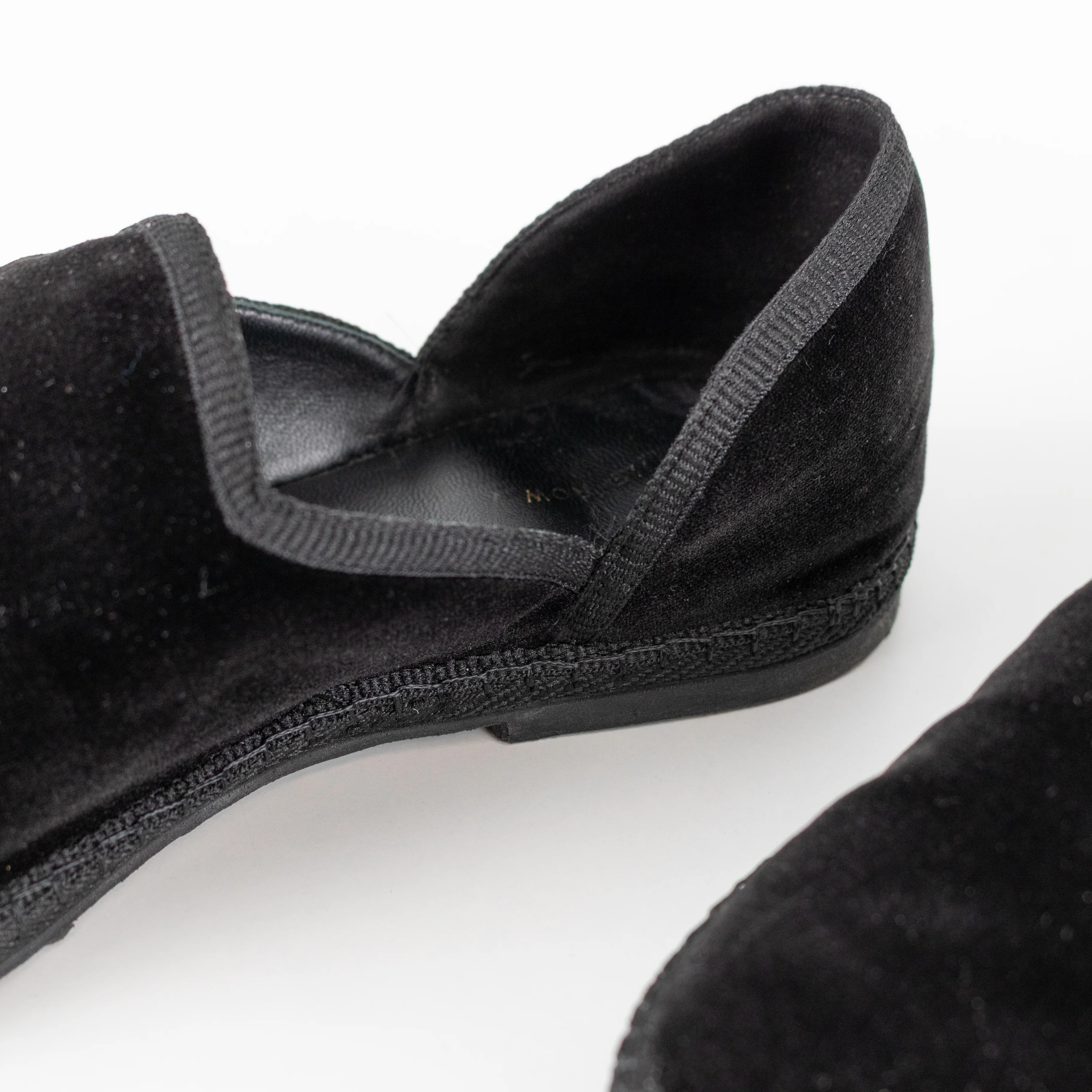 The Row Black Velvet Friulane Leather Flats - Image 11
