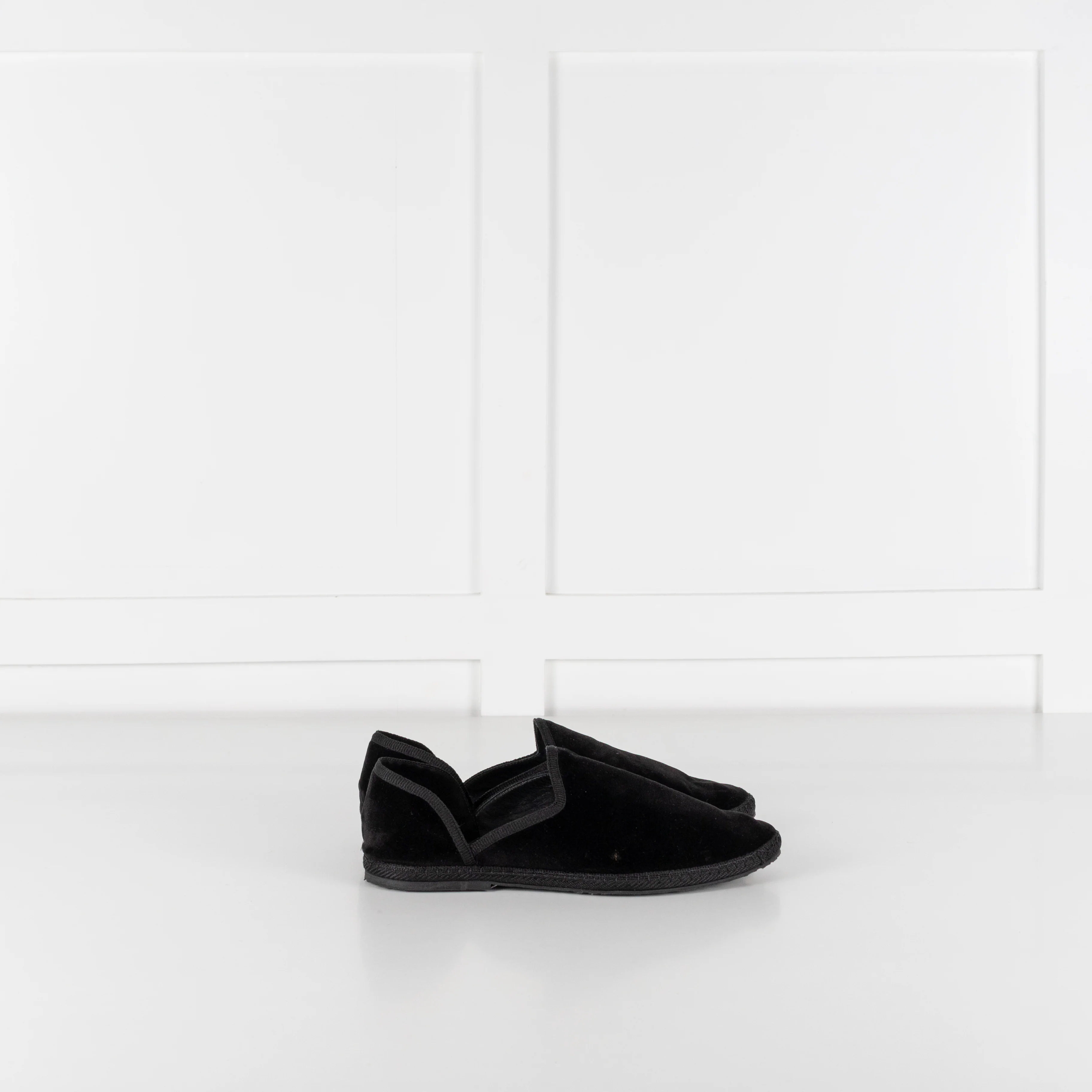 The Row Black Velvet Friulane Leather Flats - Image 5