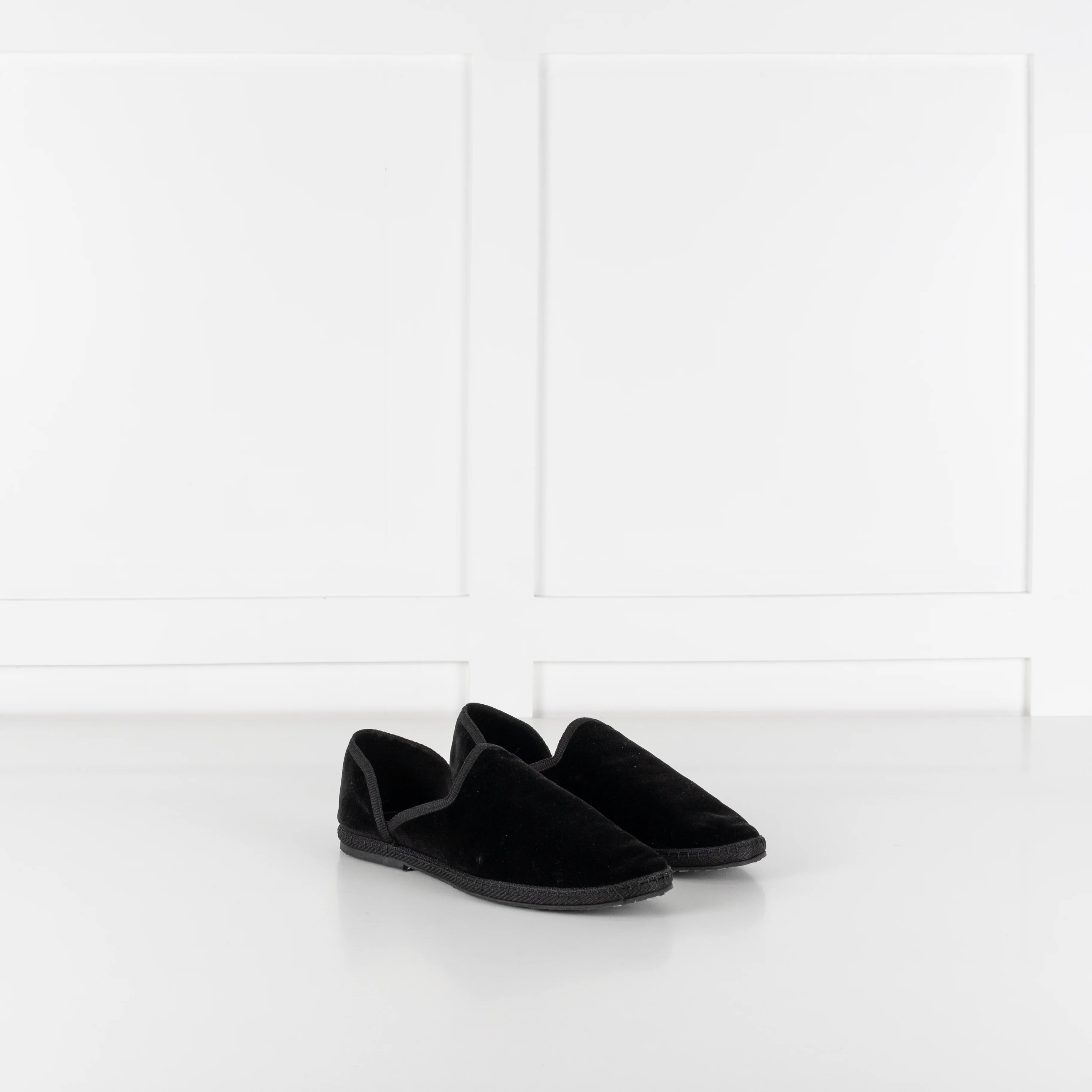 The Row Black Velvet Friulane Leather Flats - Image 6