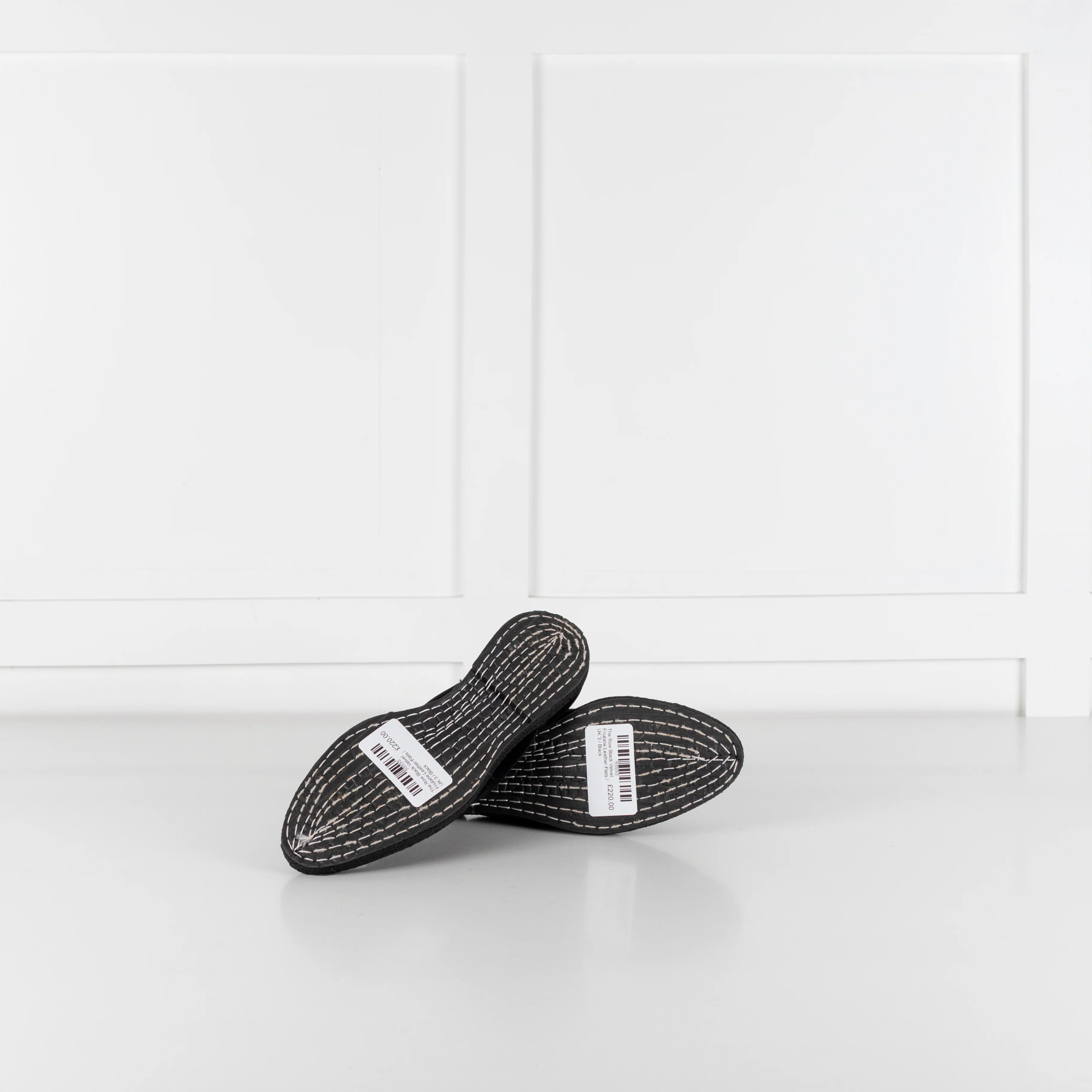 The Row Black Velvet Friulane Leather Flats - Image 7