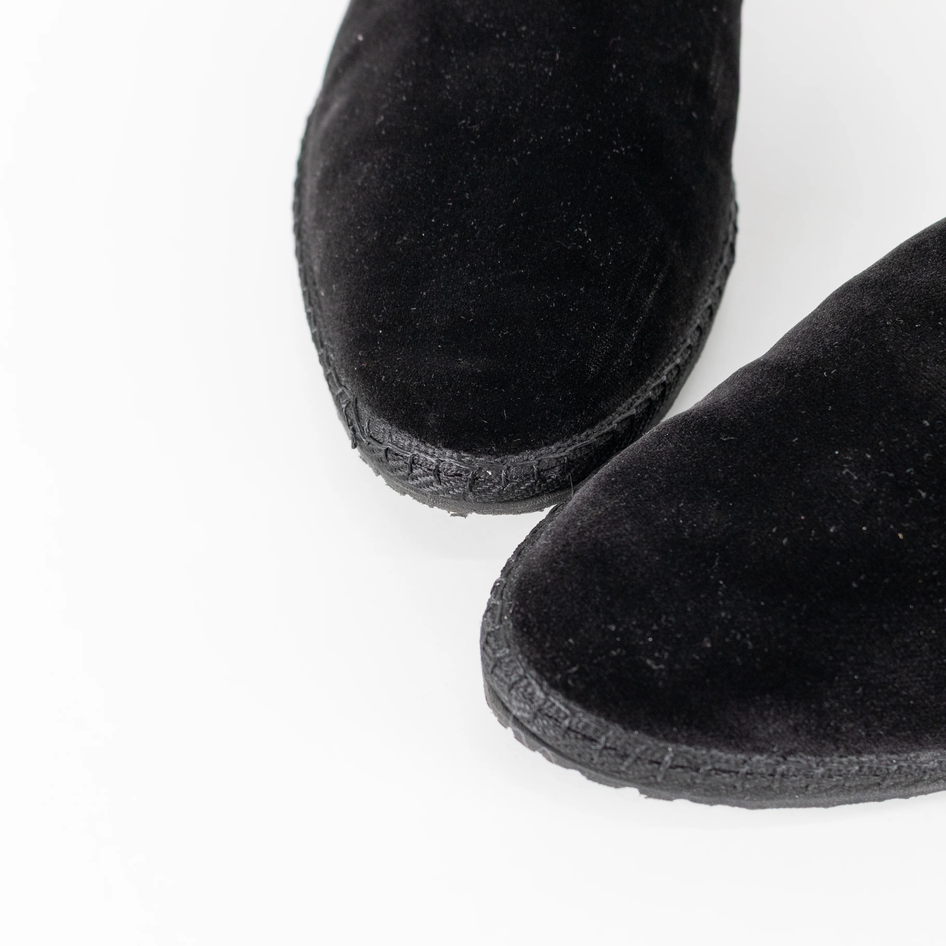 The Row Black Velvet Friulane Leather Flats - Image 9