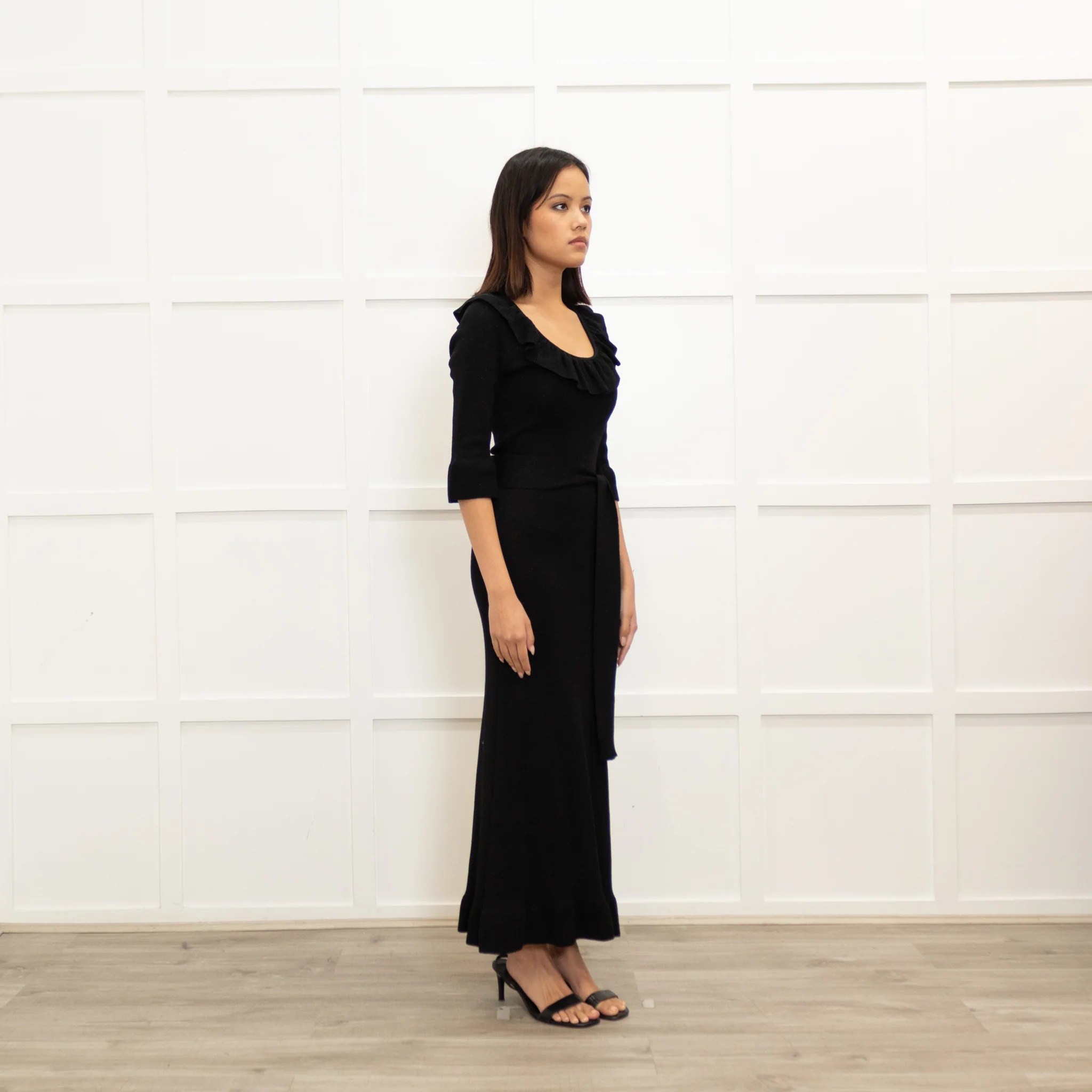 The Vampire's Wife Black Sparkle Knitted Maxi Dress - Image 3